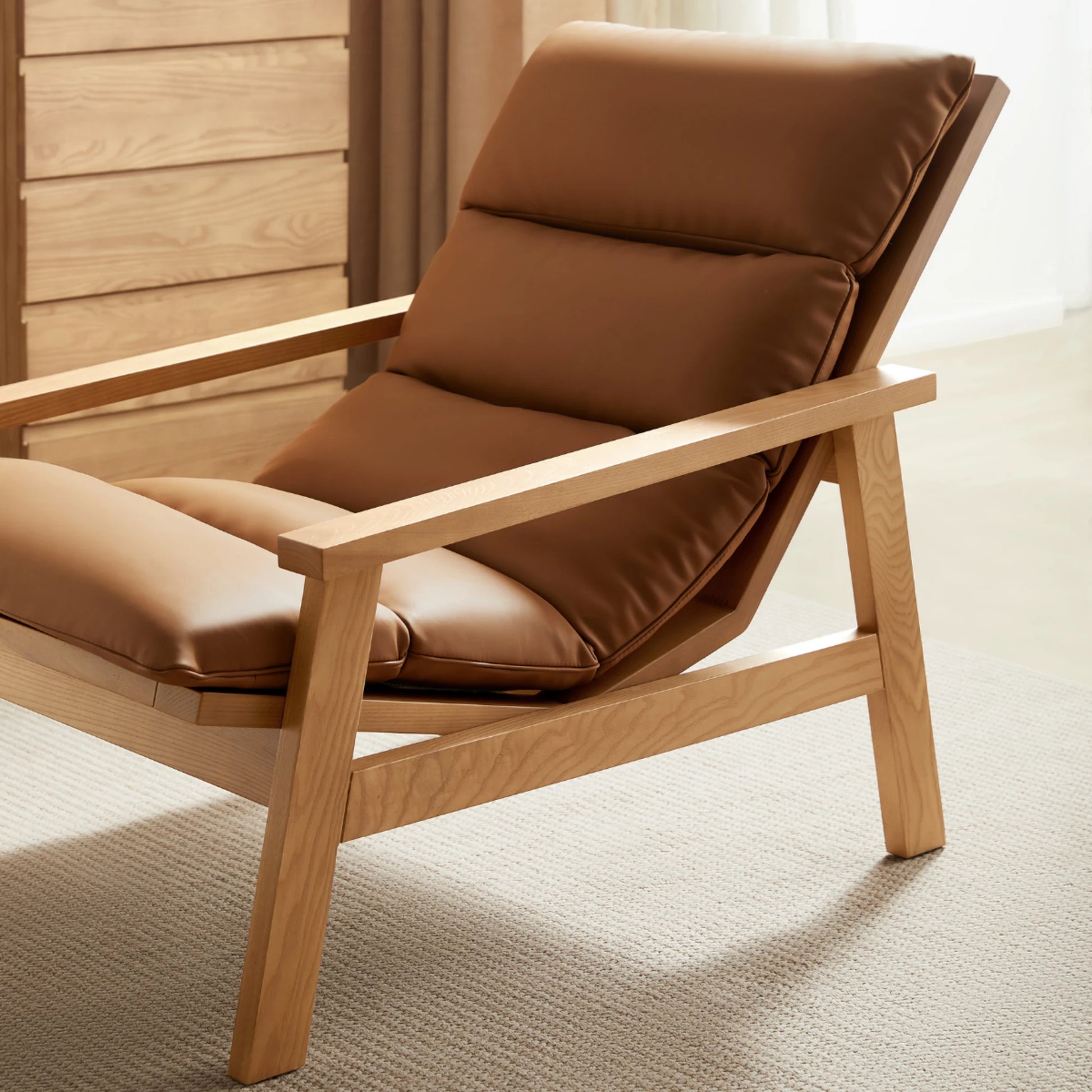 Linspire Bliss Solid Wood Armchair, Orange