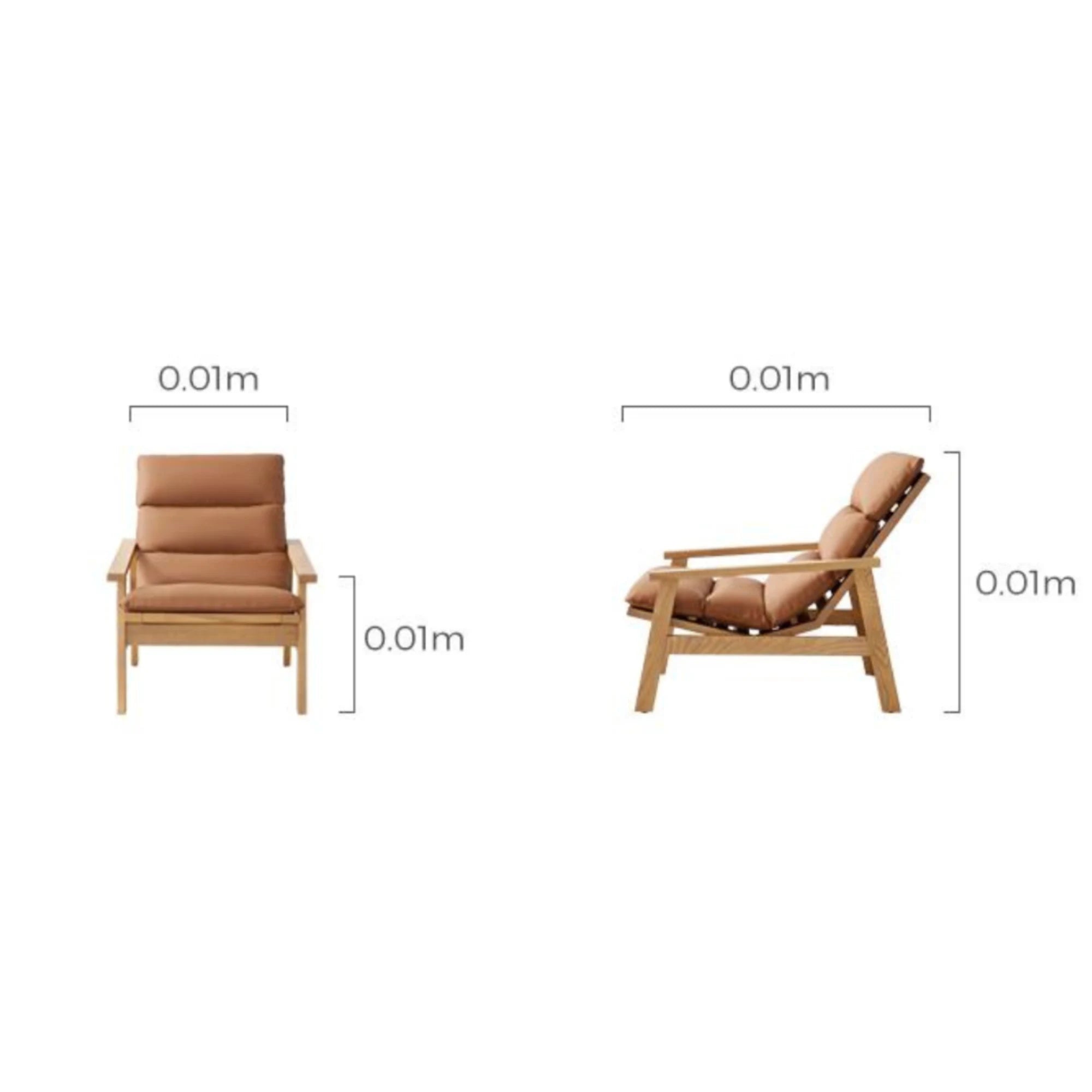 Linspire Bliss Solid Wood Armchair, Orange