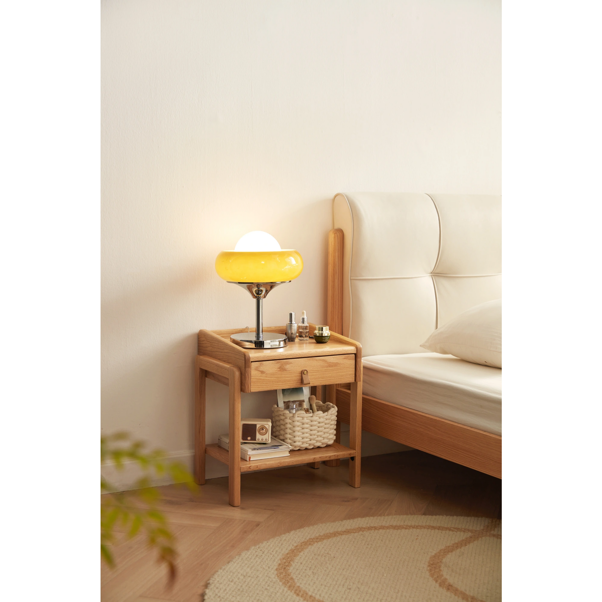 Linspire Flow Solid Wood Bedside Table