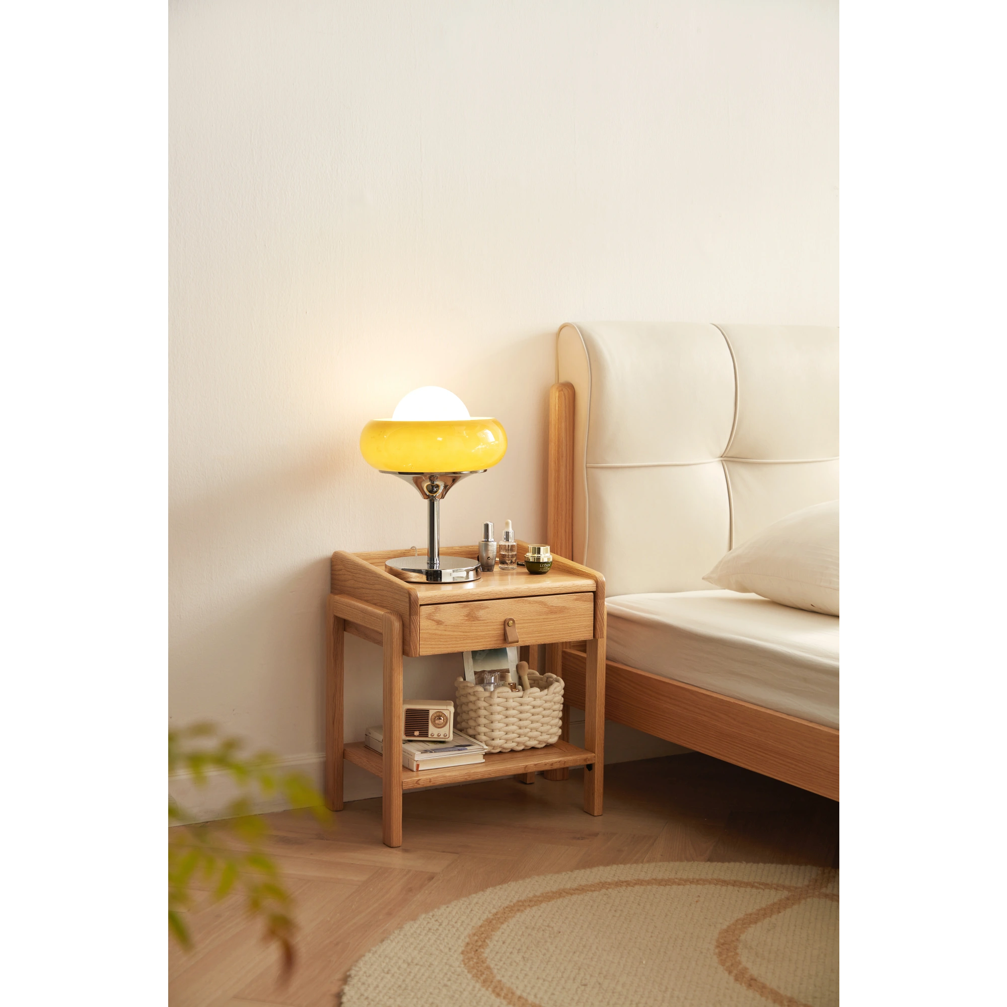 Linspire Flow Solid Wood Bedside Table
