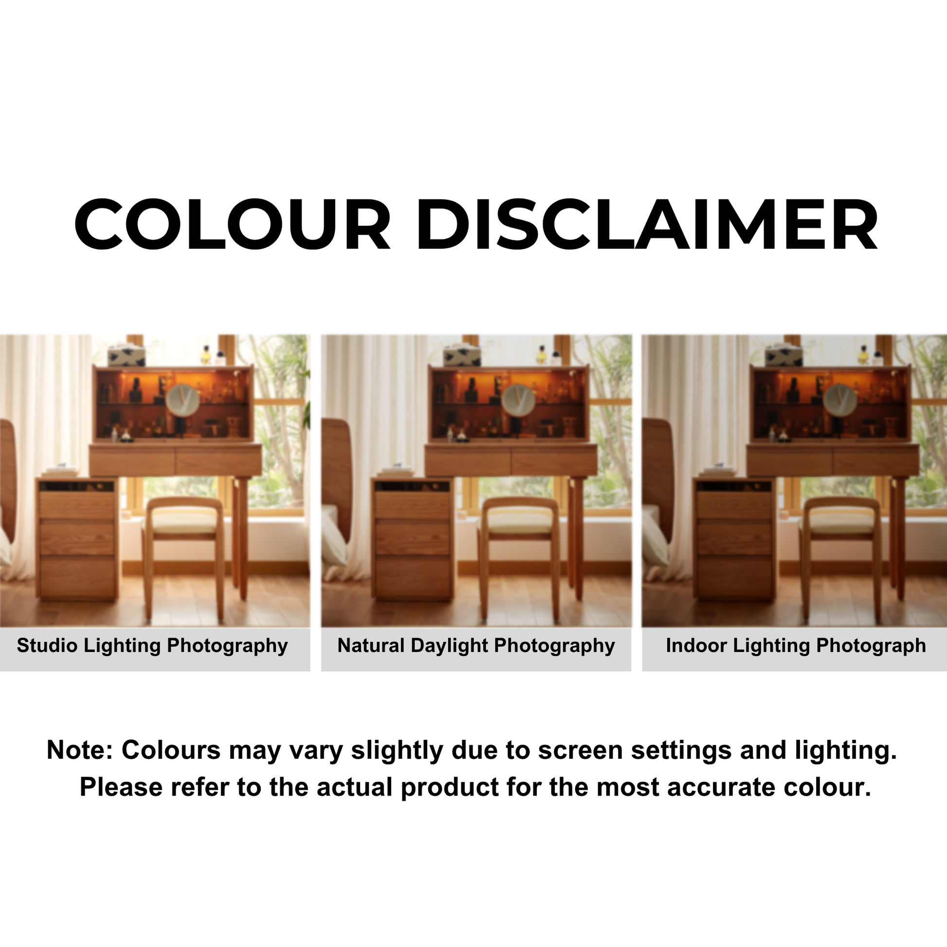 Linspire Flow Solid Wood Dressing Table with Cabinet, W80cm