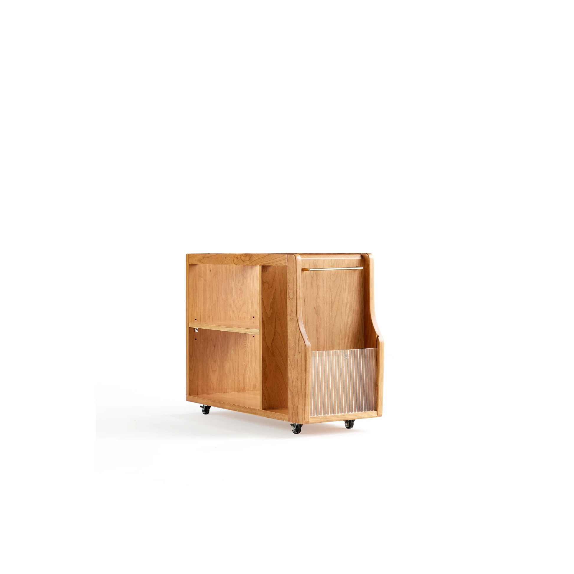 Linspire Flow Solid Wood Side Table with Wheels