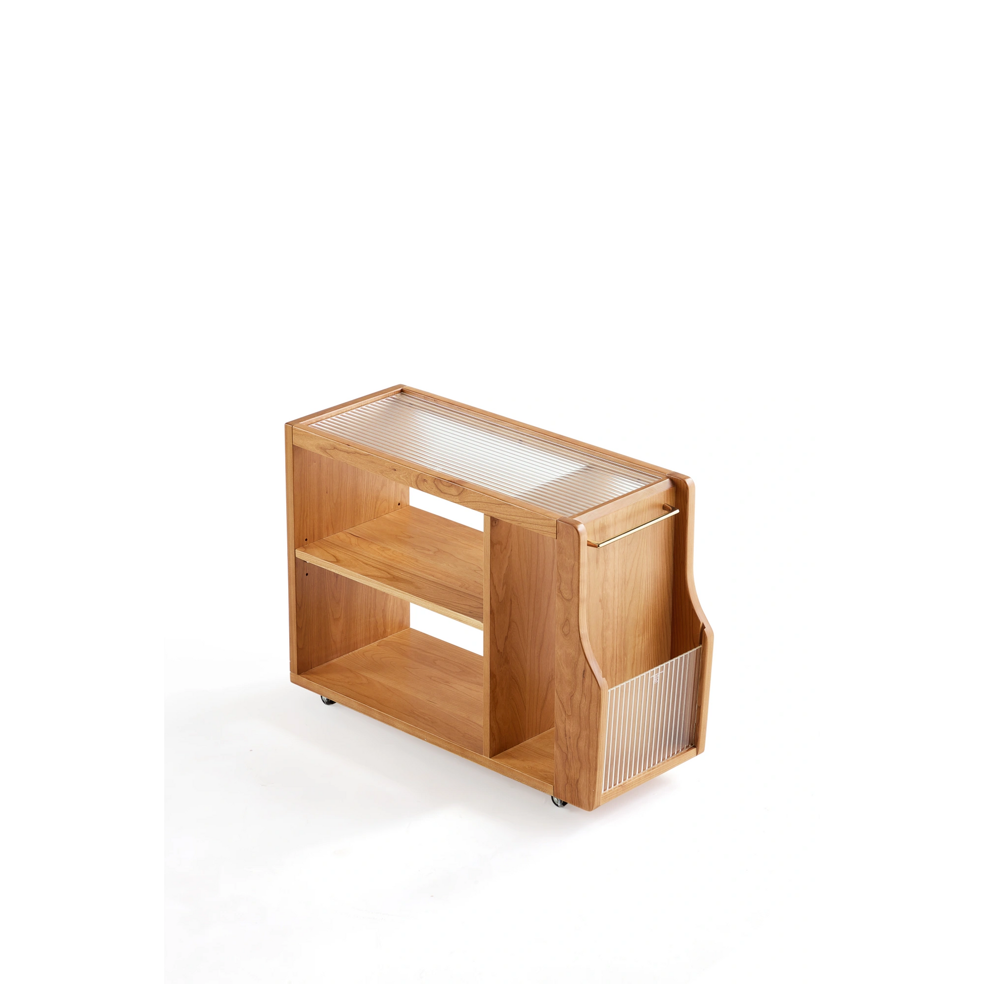 Linspire Flow Solid Wood Side Table with Wheels