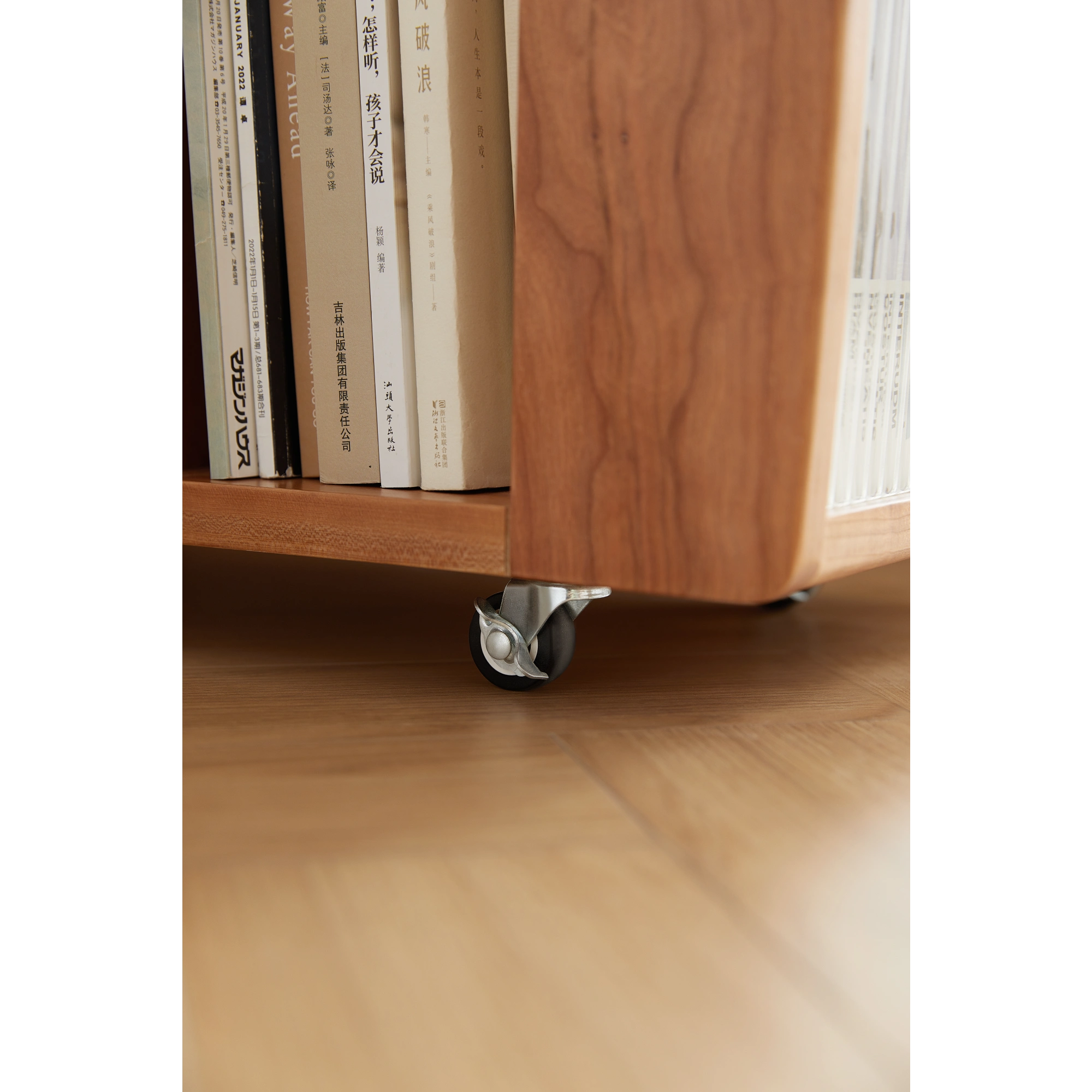Linspire Flow Solid Wood Side Table with Wheels