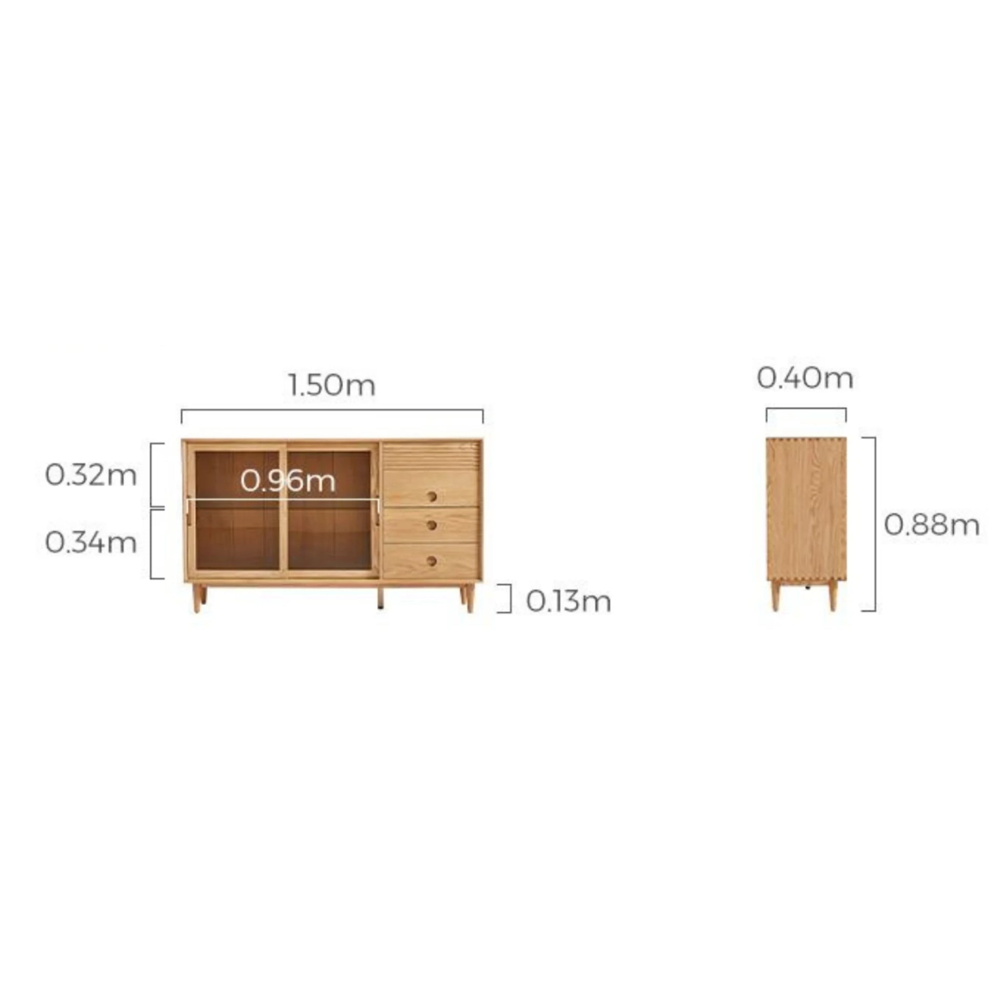 Linspire Flow Solid Wood Sideboard, W150cm