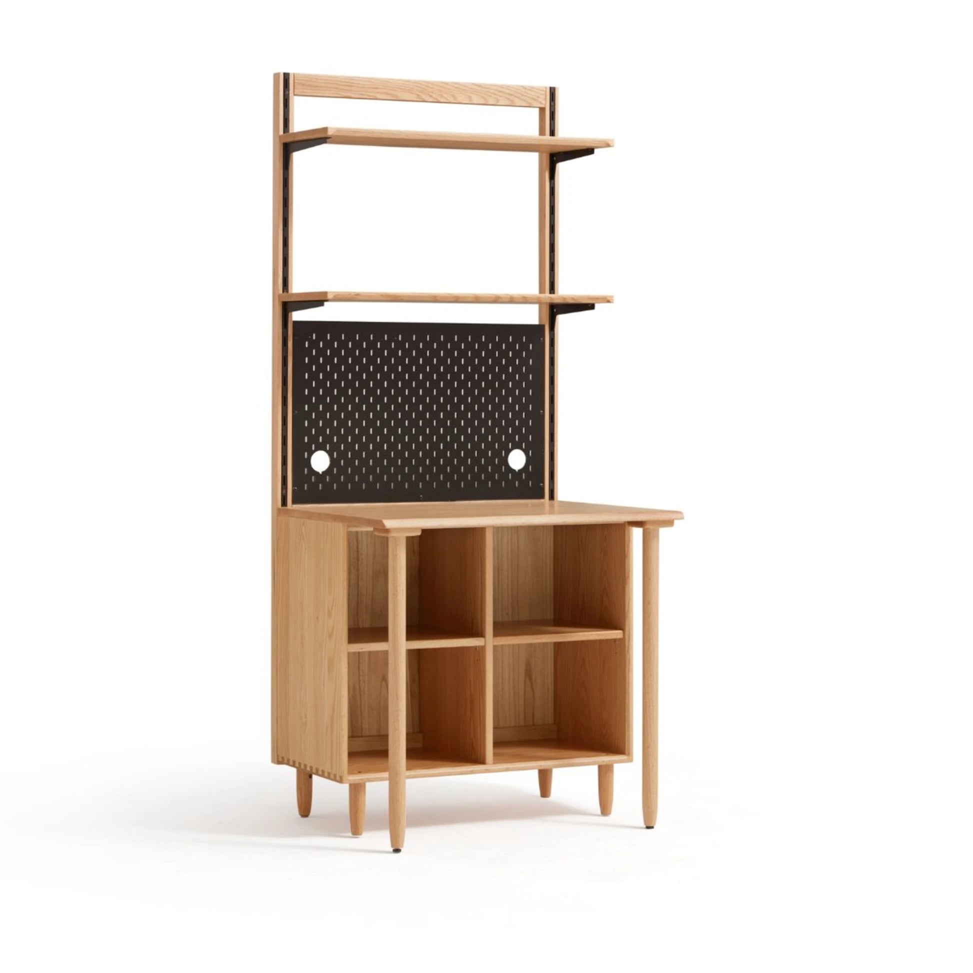 Linspire Noble Desk with Shelf, 80cm, Natural Wood