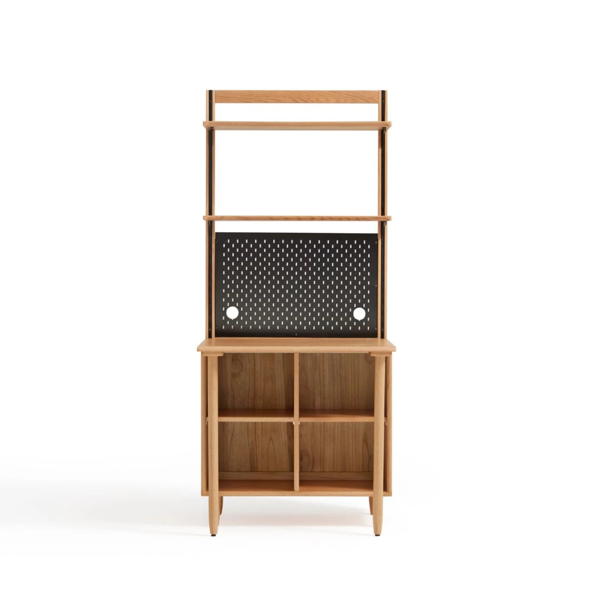 Linspire Noble Desk with Shelf, 80cm, Natural Wood