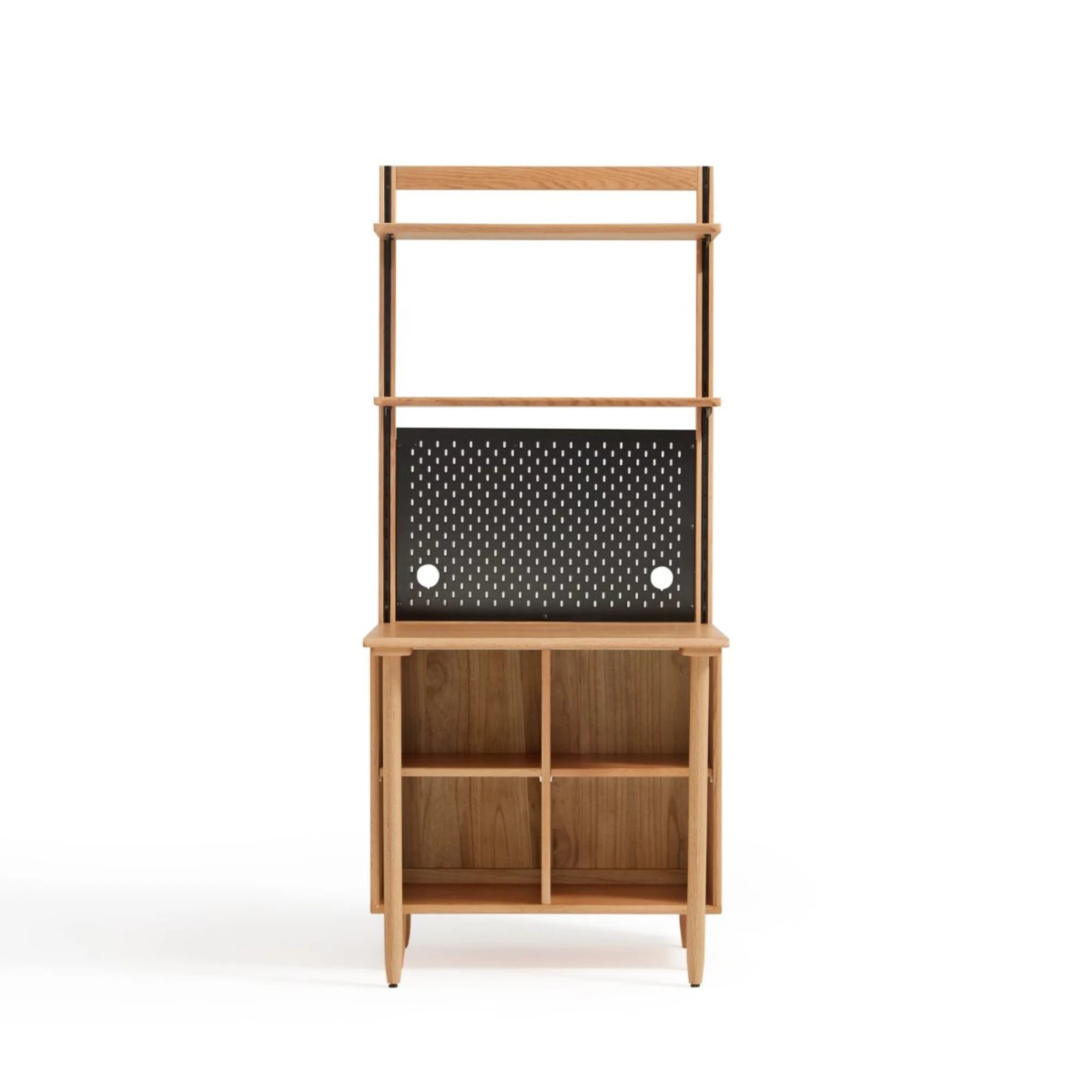 Linspire Noble Desk with Shelf, 80cm, Natural Wood