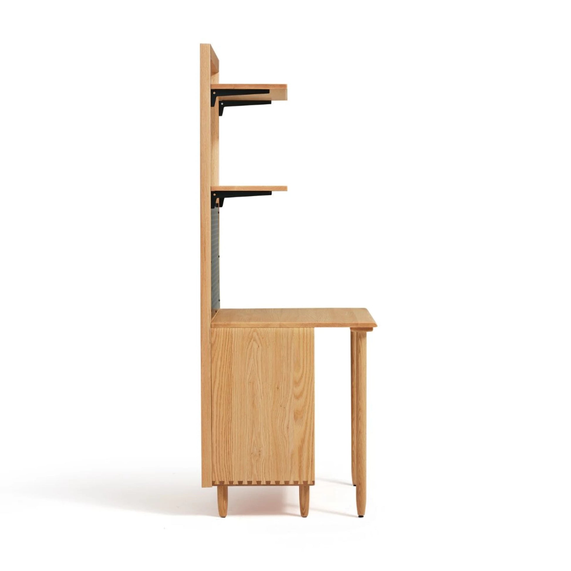 Linspire Noble Desk with Shelf, 80cm, Natural Wood