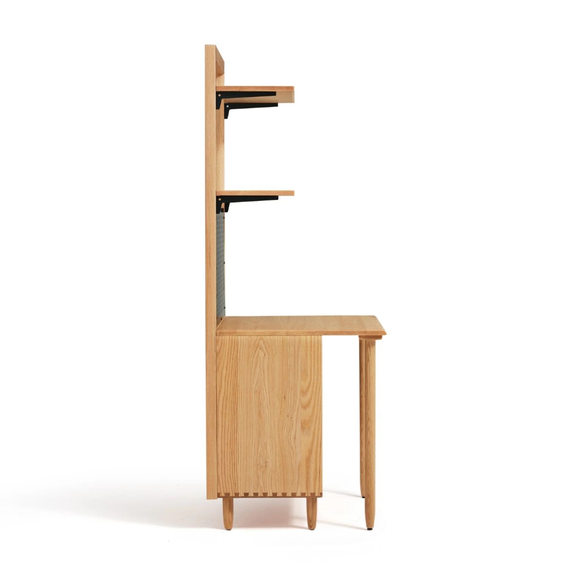 Linspire Noble Desk with Shelf, 80cm, Natural Wood
