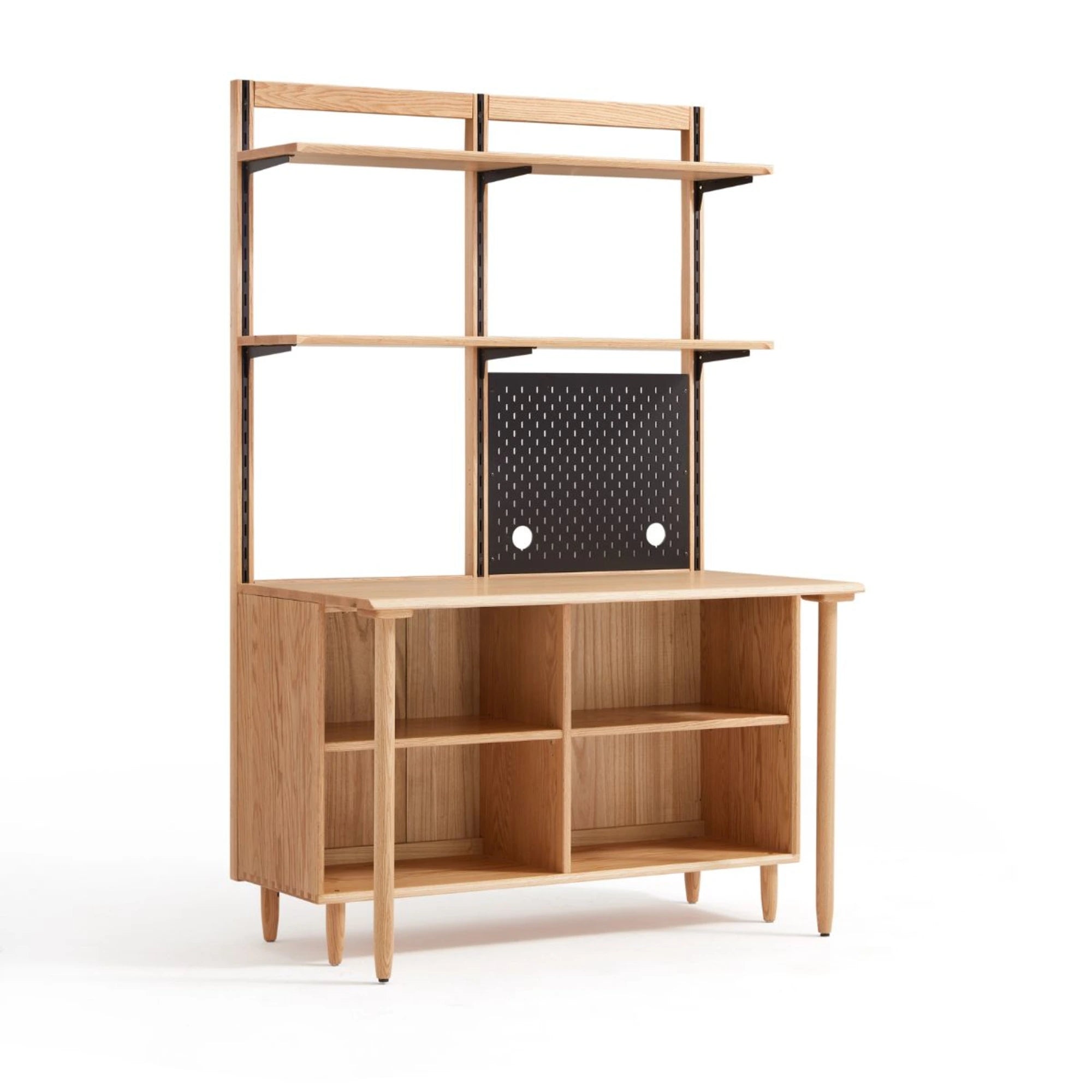 Linspire Noble Desk with Shelf, 120cm, Natural Wood