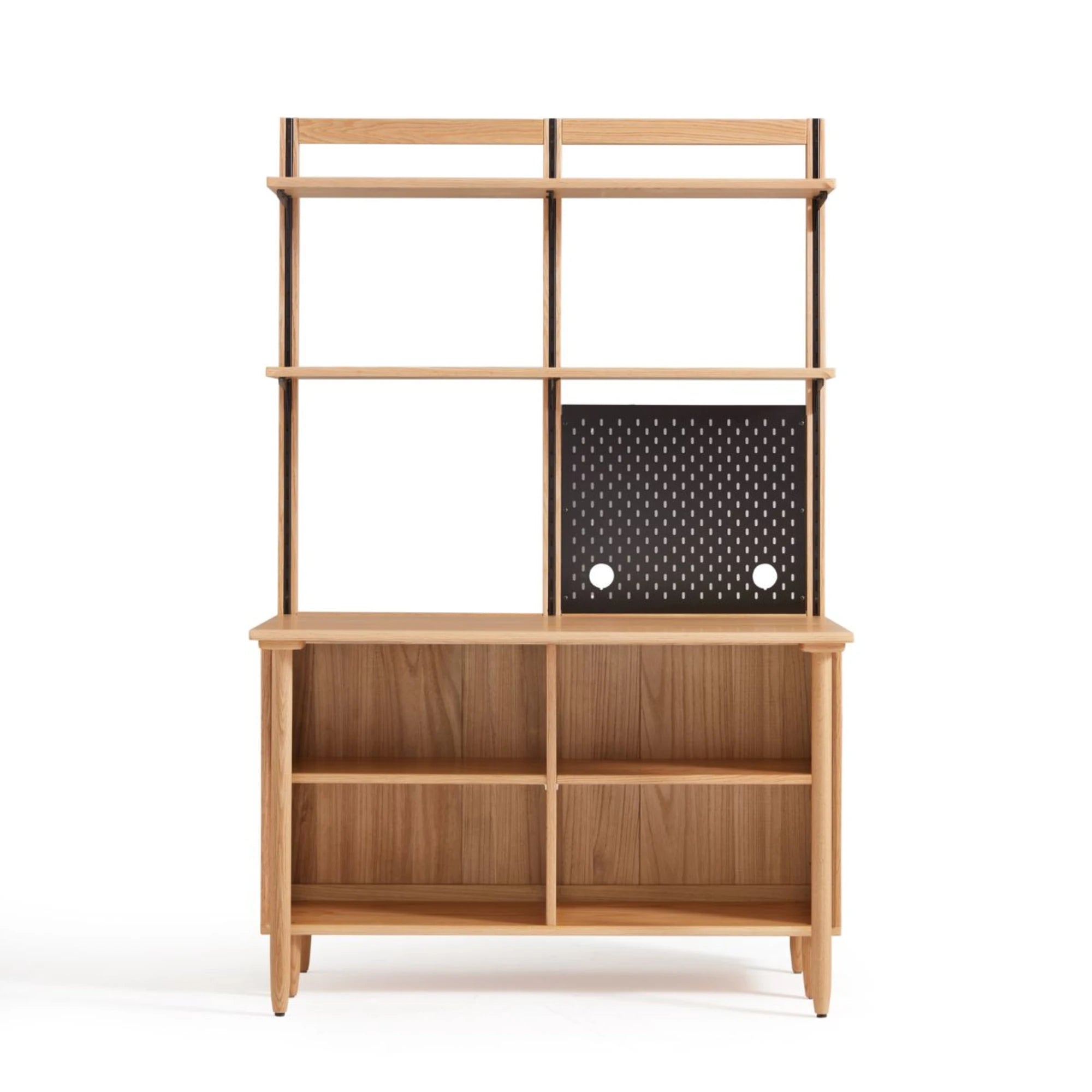 Linspire Noble Desk with Shelf, 120cm, Natural Wood