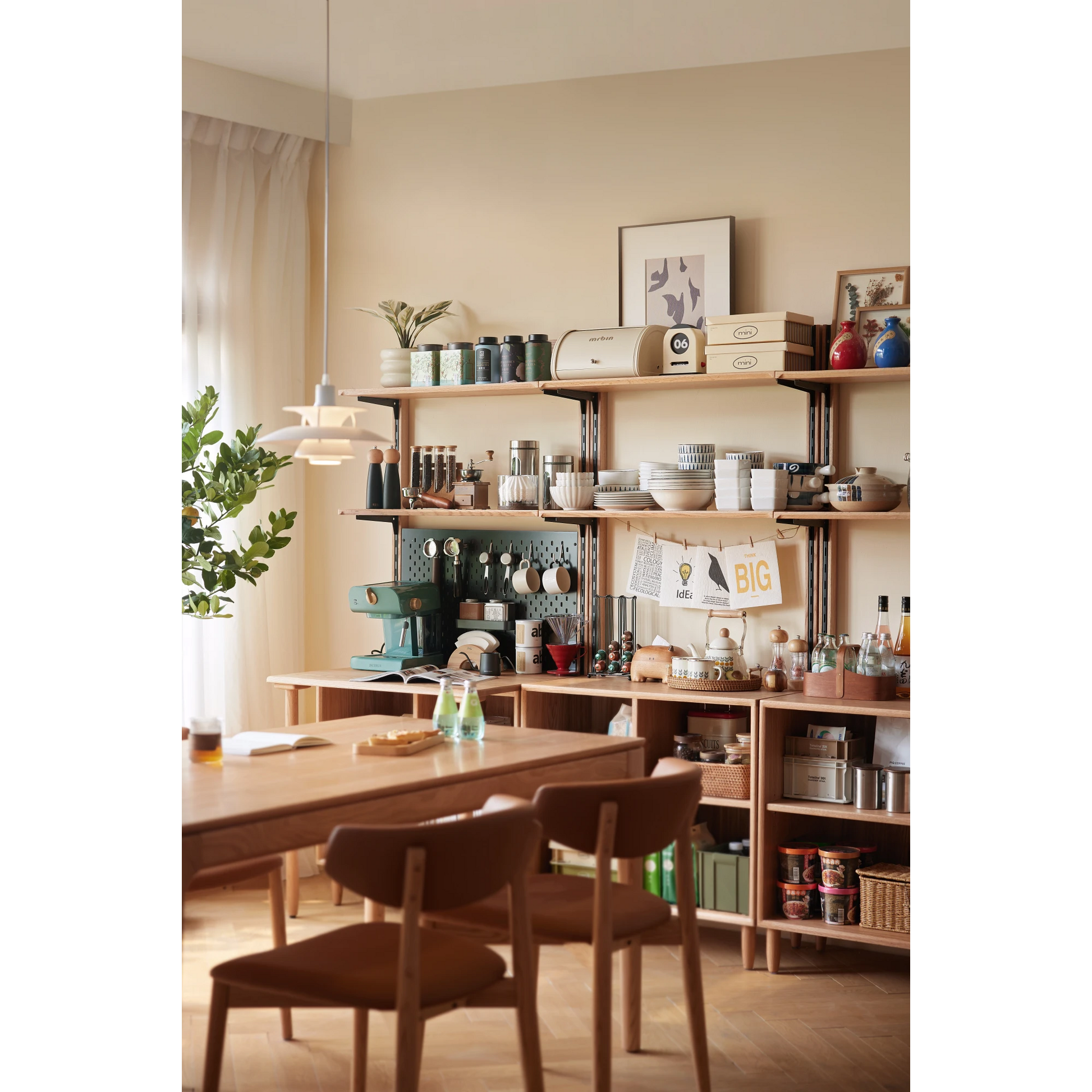 Linspire Noble Desk with Shelf, 120cm, Natural Wood
