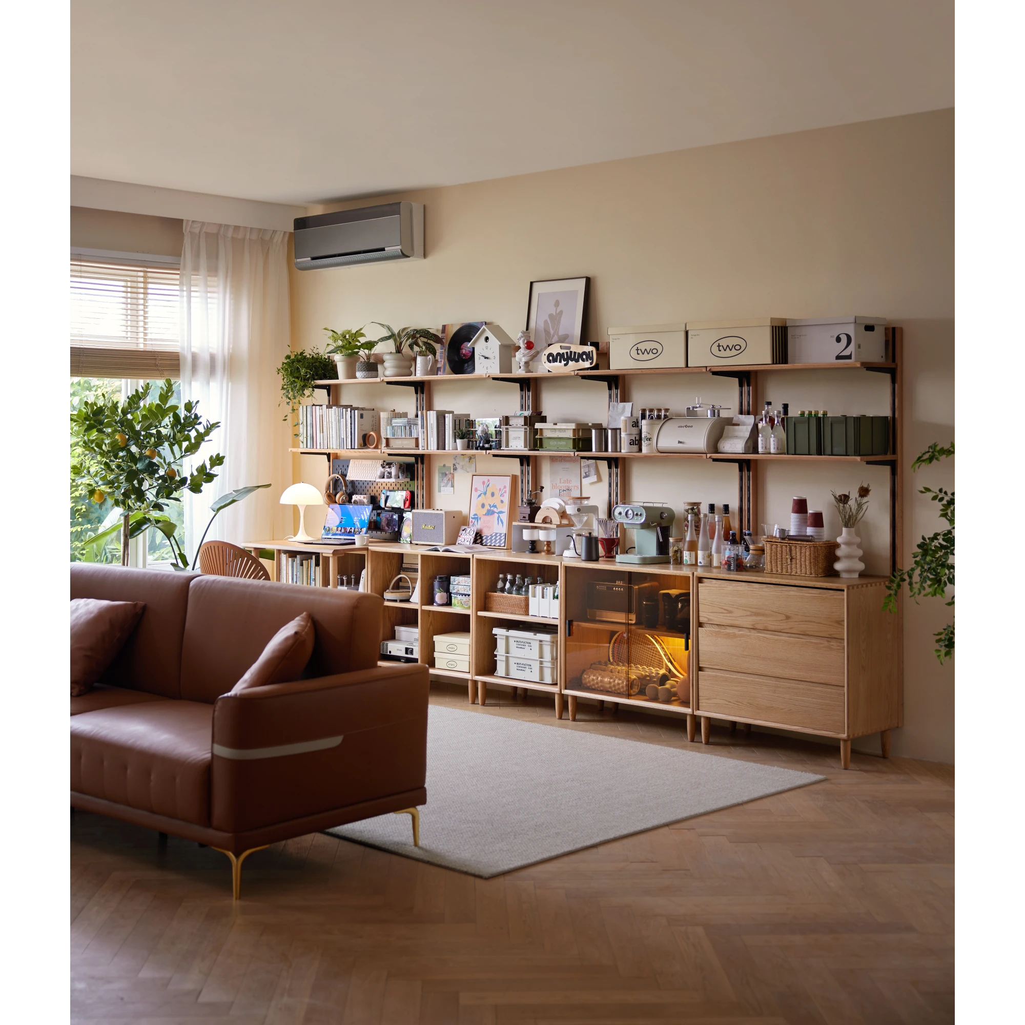 Linspire Noble Desk with Shelf, 120cm, Natural Wood