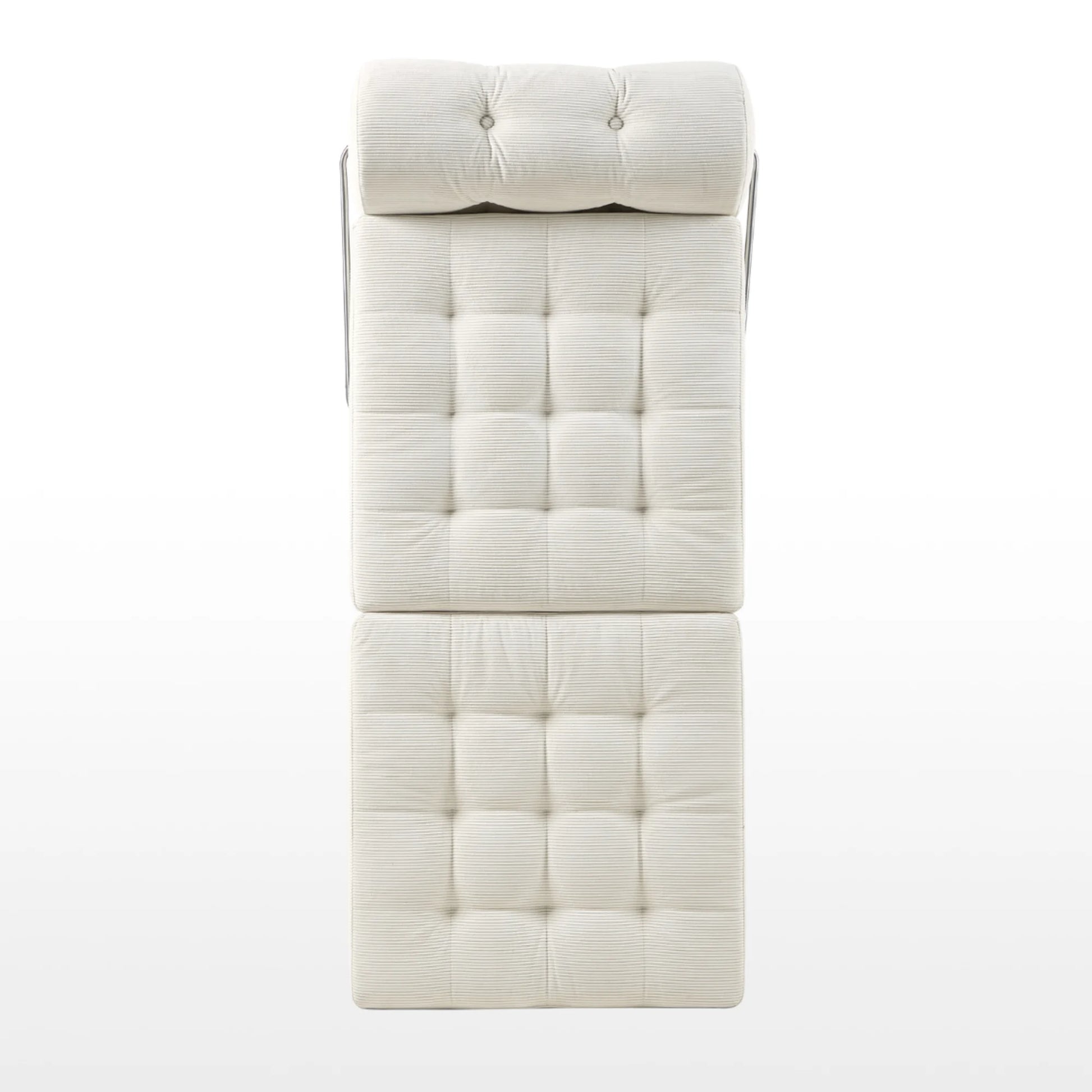Linspire Sora Corduroy Lounge Sofa Bed, White