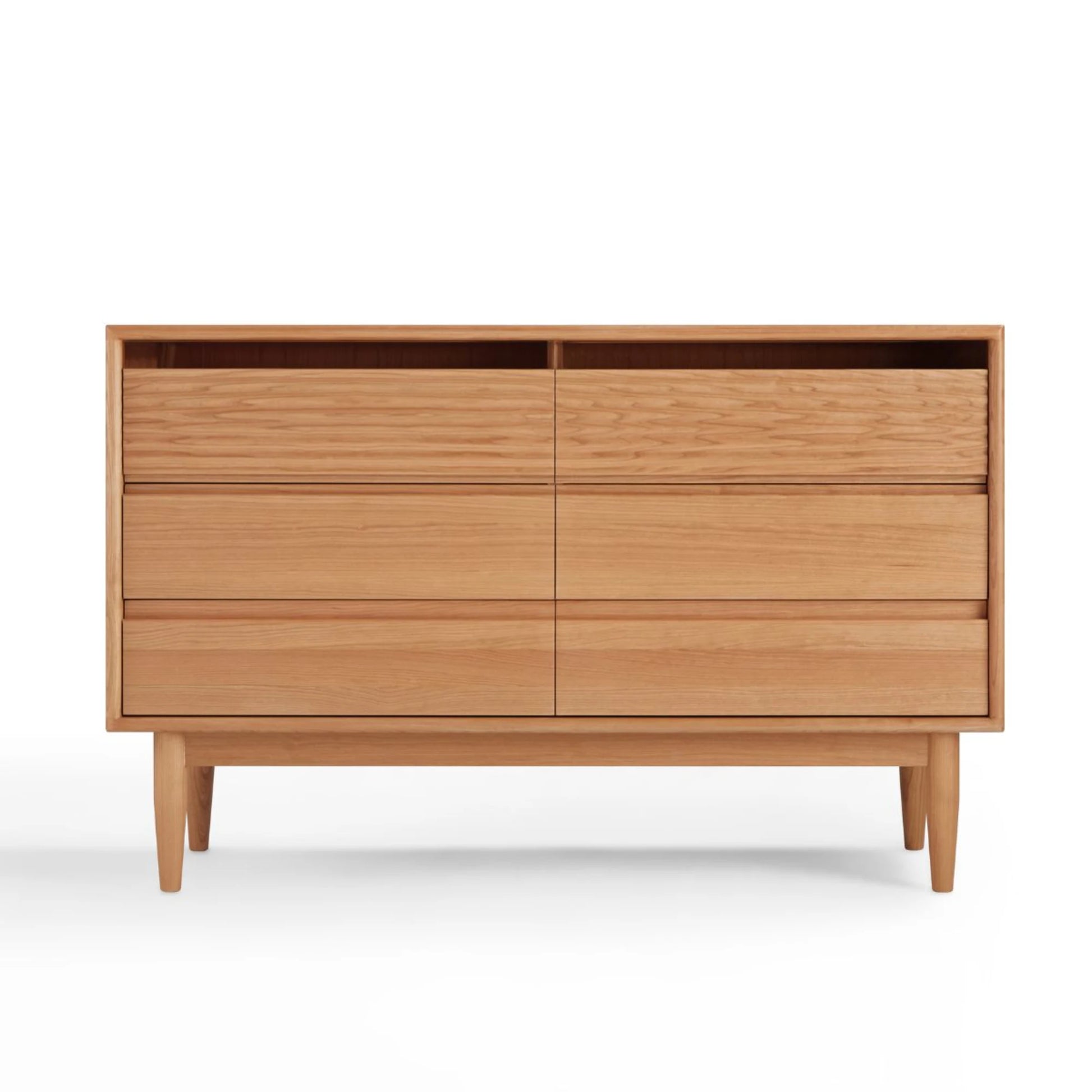 Linspire Flow Chest of 6 Drawers with Glass Top