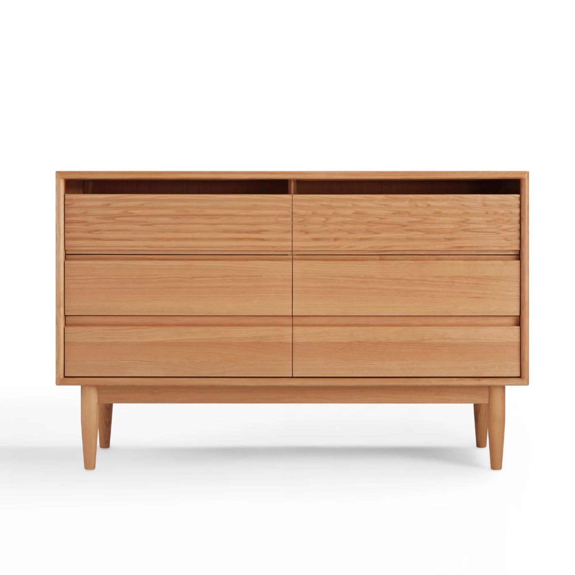 Linspire Flow Chest of 6 Drawers with Glass Top