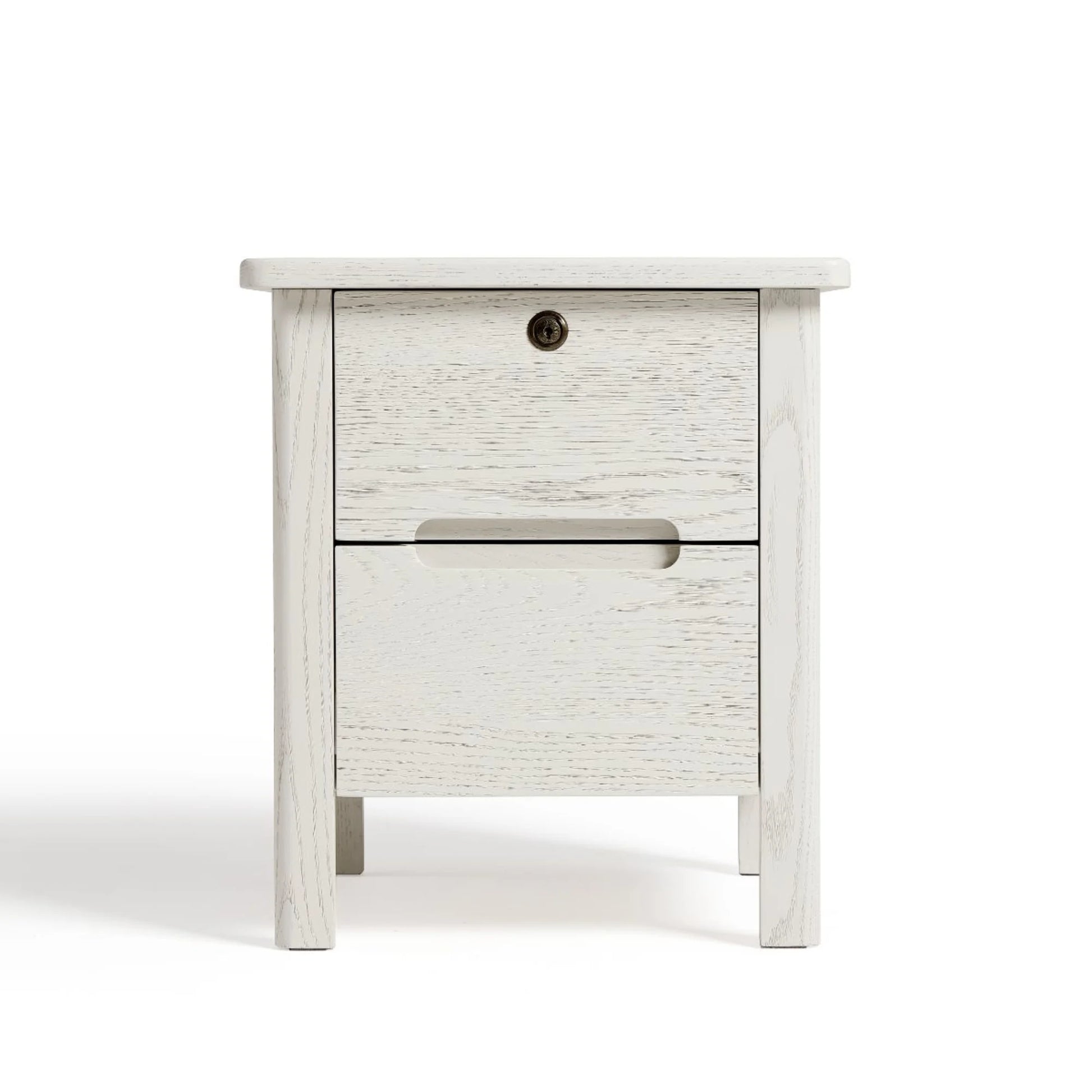 Linspire Ventus Solid Wood Bedside Table, White
