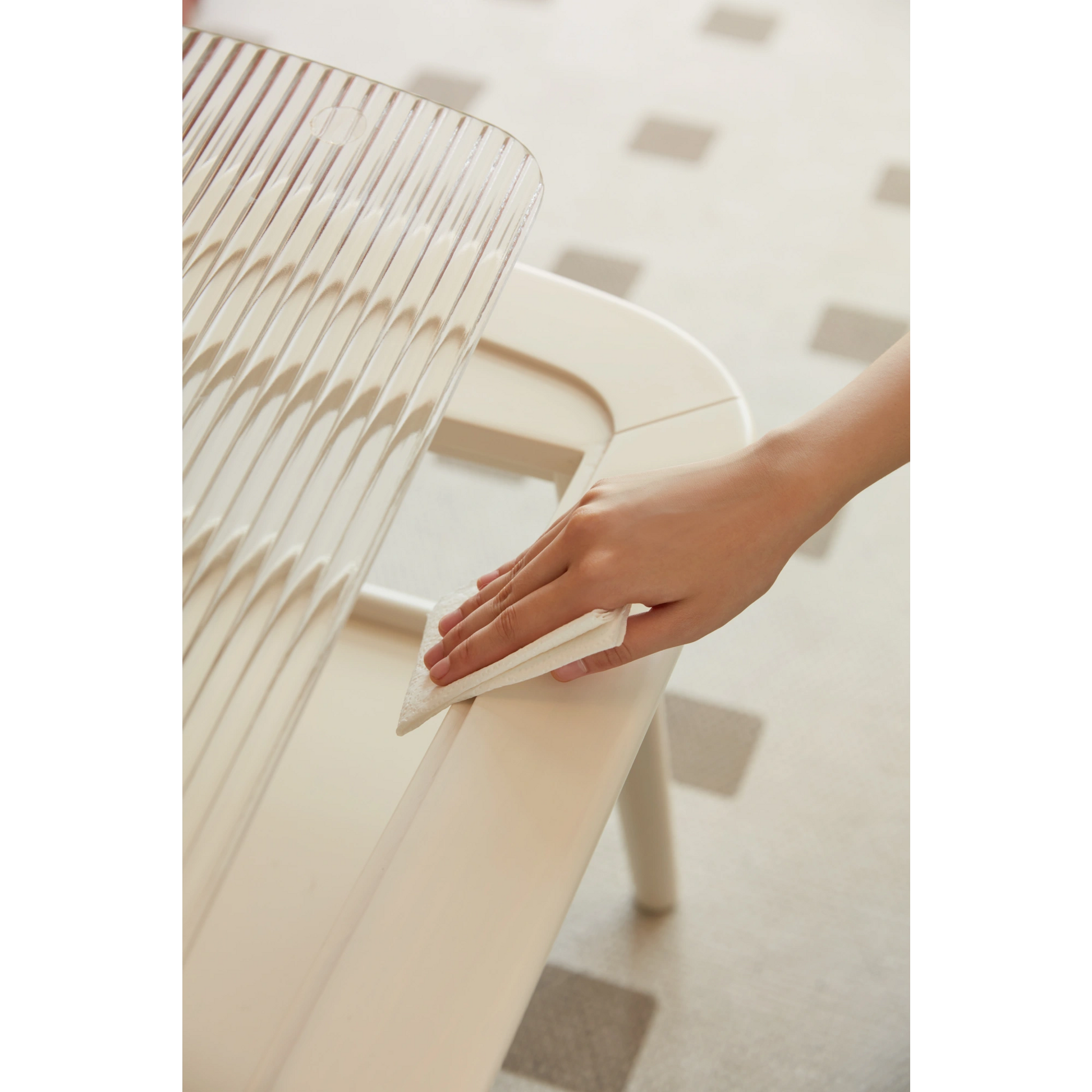 Linspire Ventus Coffee Table with Glass Top, 100cm, White