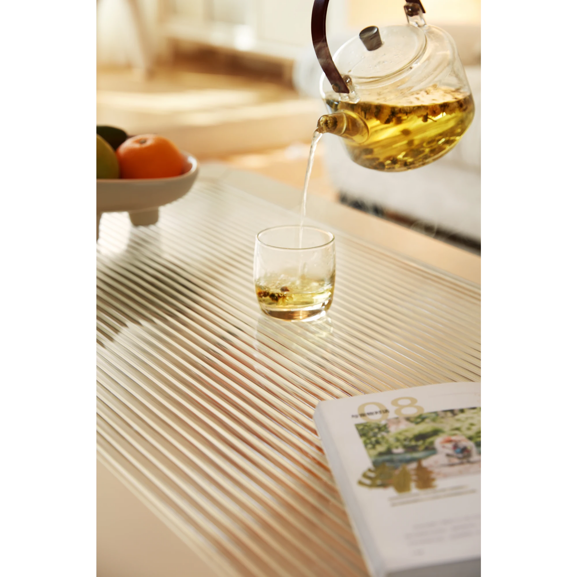 Linspire Ventus Coffee Table with Glass Top, 100cm, White