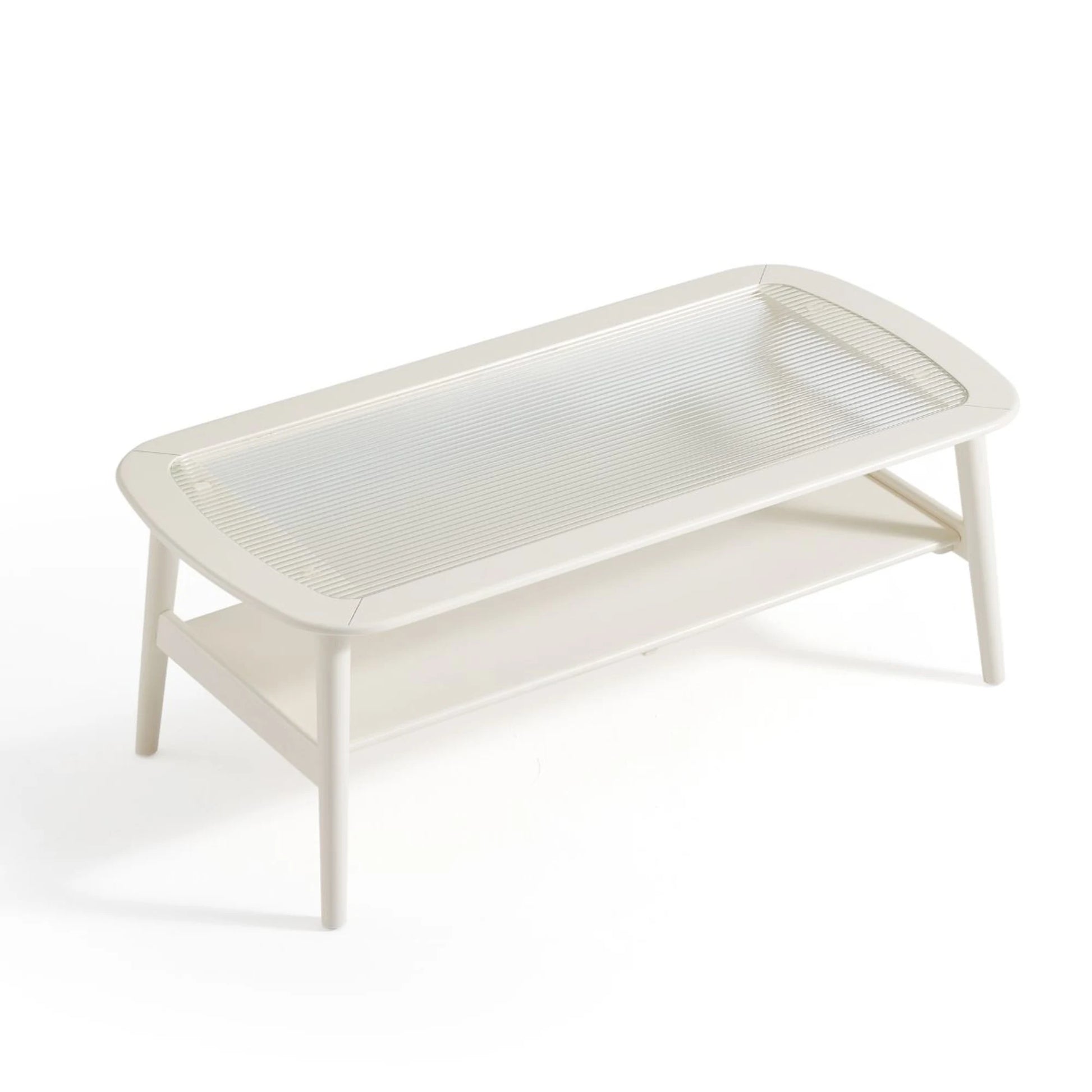 Linspire Ventus Coffee Table with Glass Top, 120cm, White