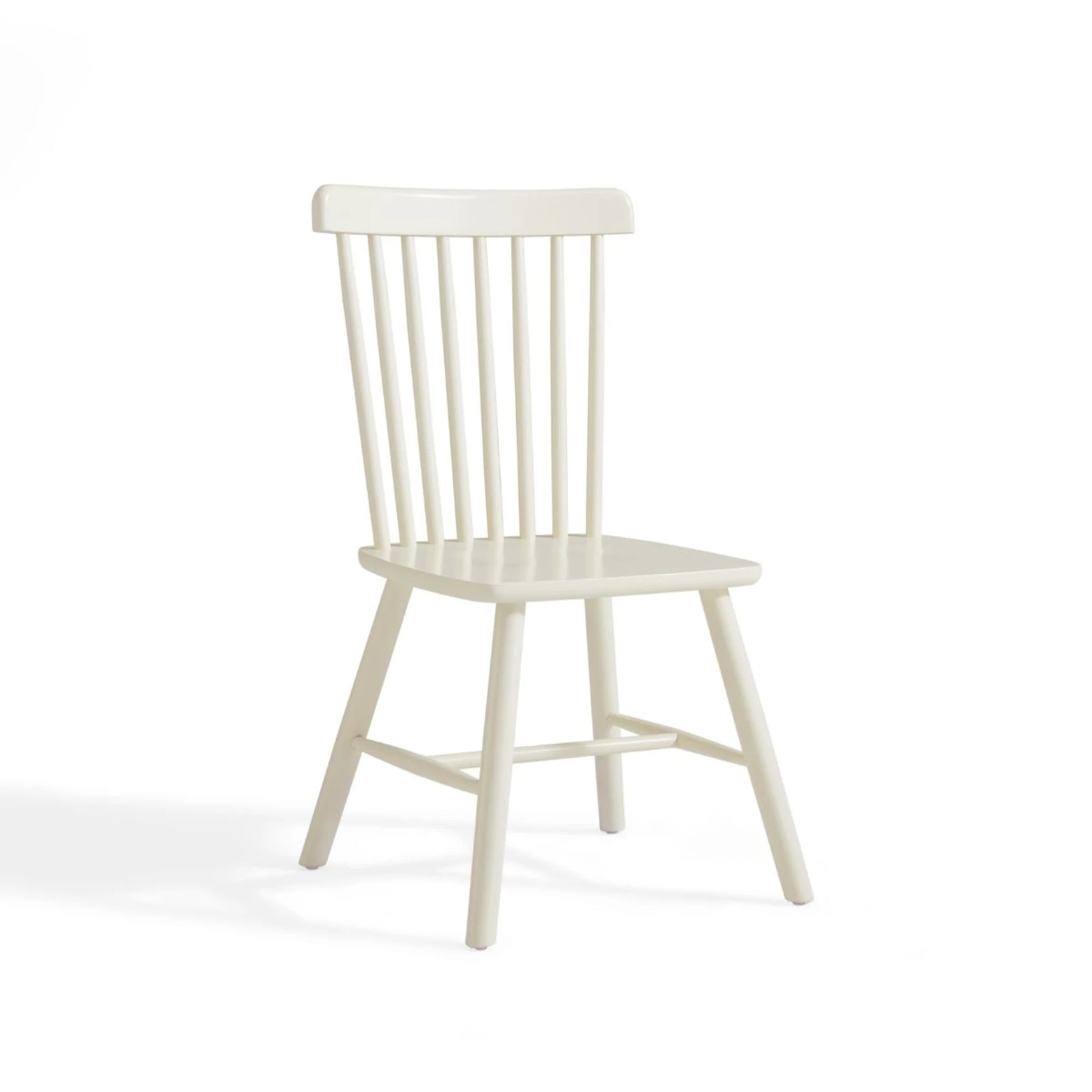 Linspire Ventus Solid Wood Dining Chairs, White, Set of 2