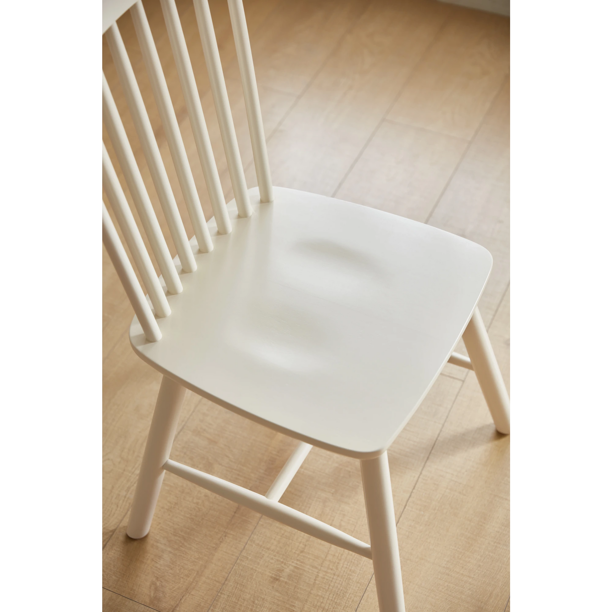 Linspire Ventus Solid Wood Dining Chairs, White, Set of 2