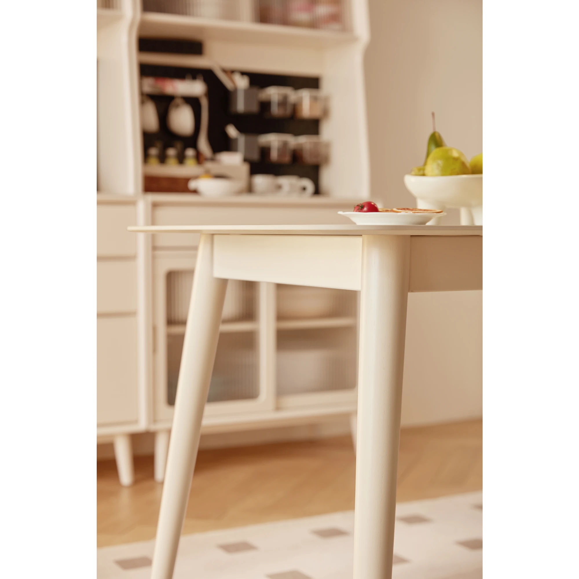 Linspire Ventus Dining Table With Sintered Marble Top, White