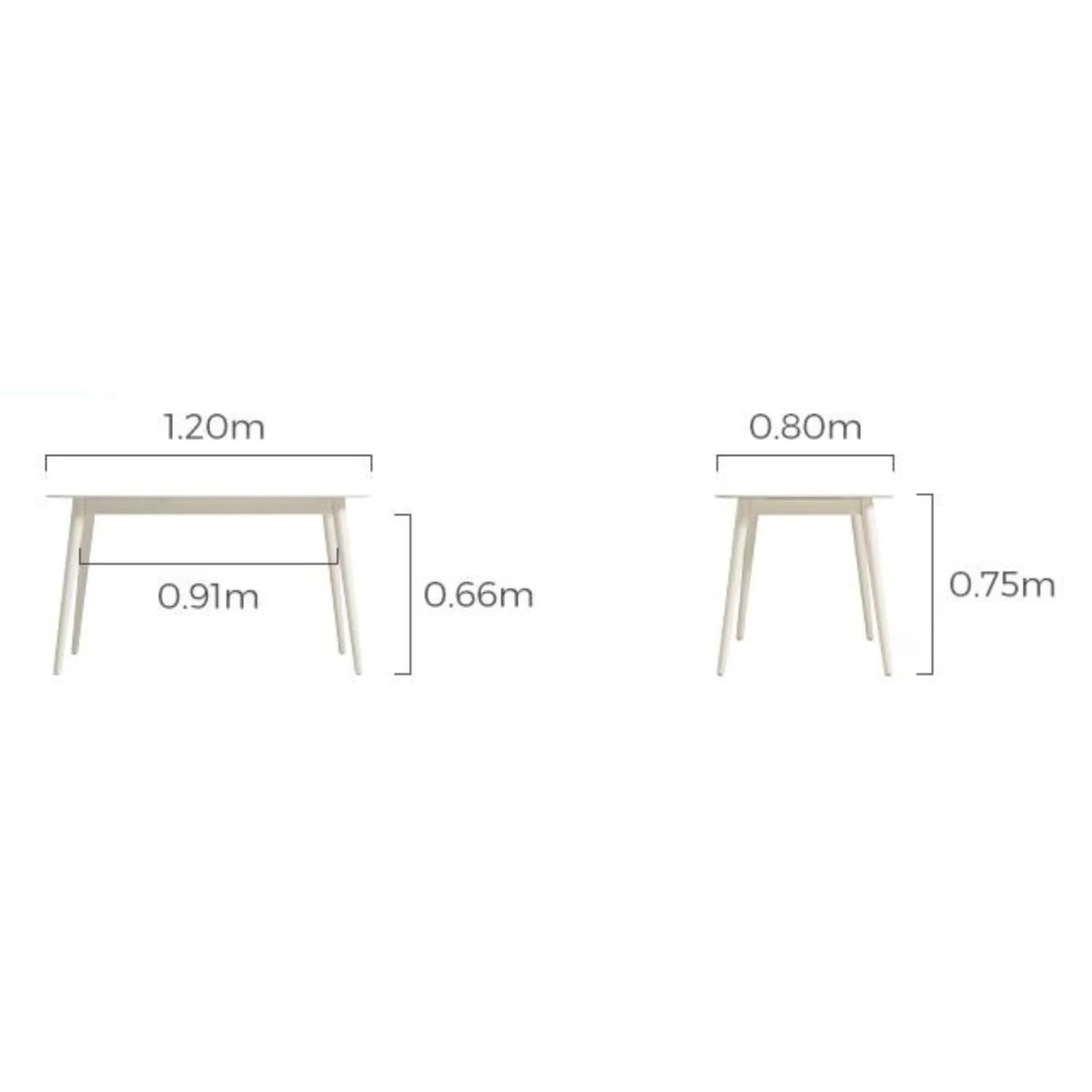 Linspire Ventus Dining Table With Sintered Marble Top, White