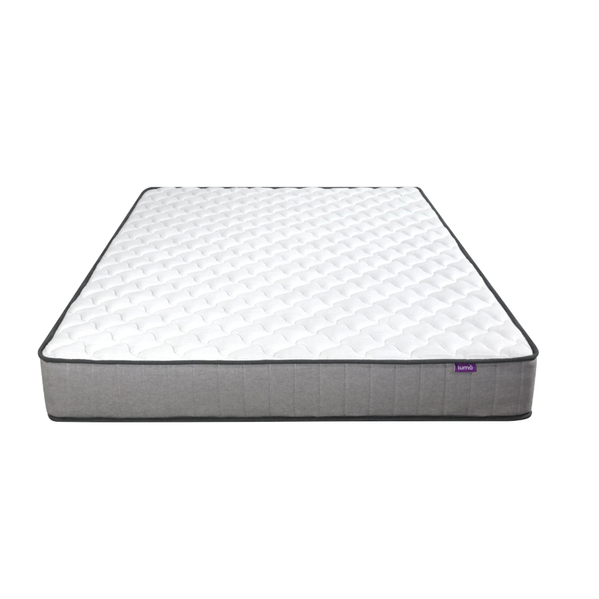 Lumo Comfort Hybrid Mattress, Medium Firm, White, Grey