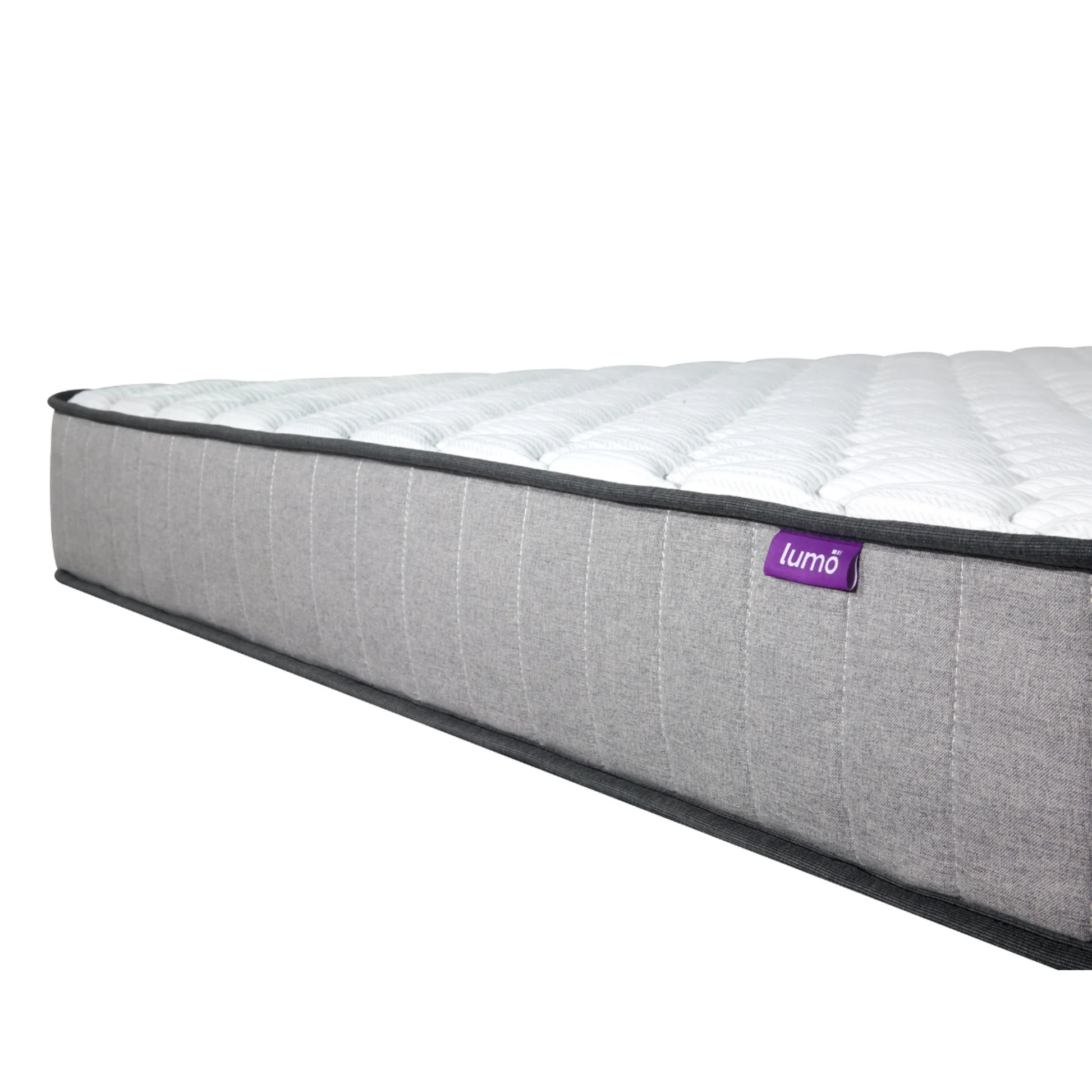Lumo Comfort Hybrid Mattress, Medium Firm, White, Grey