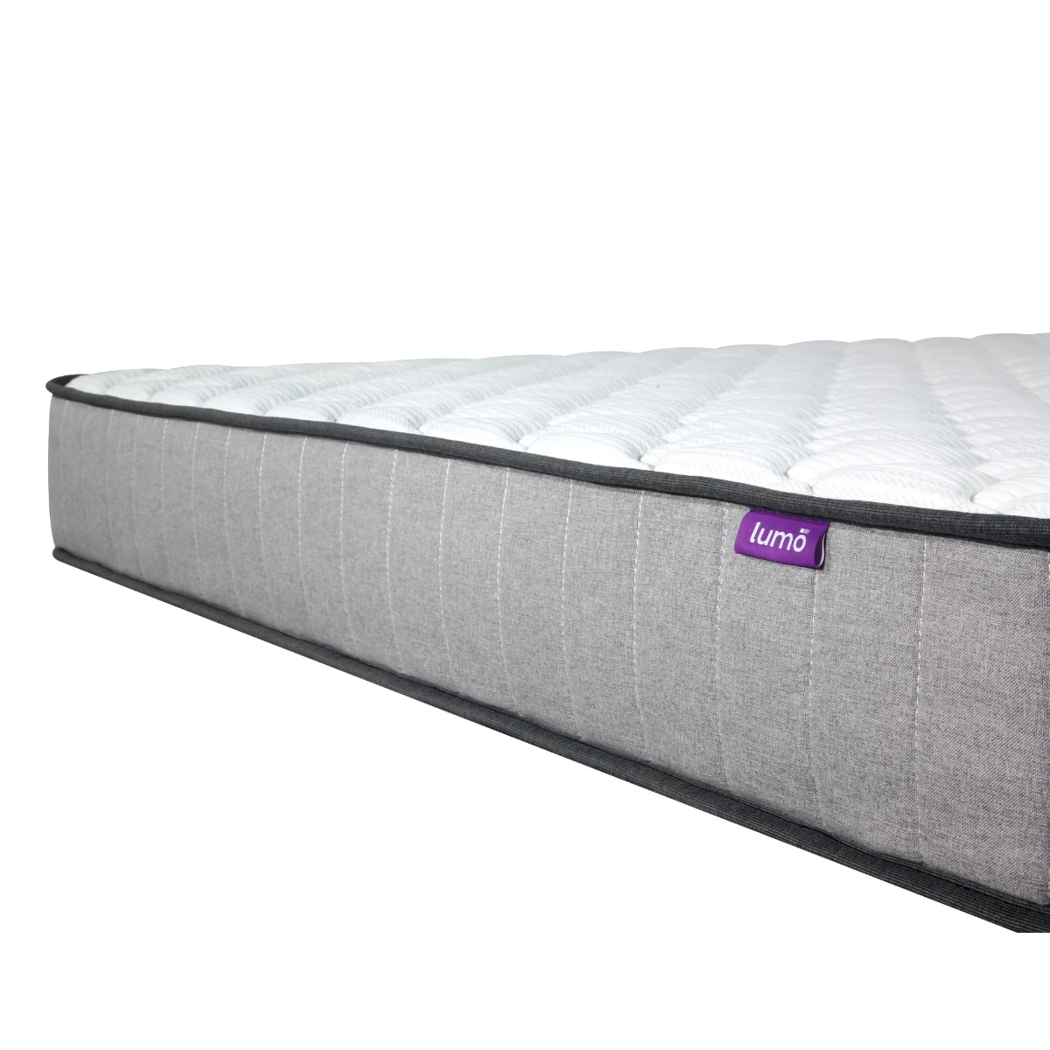 Lumo Comfort Hybrid Mattress, Medium Firm, White, Grey