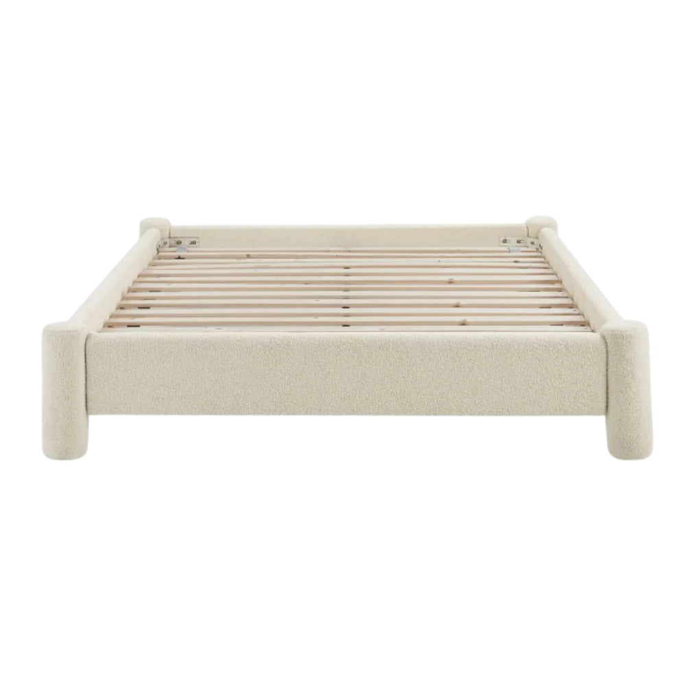 Lifely Zach Boucle Bed Base, Off-White