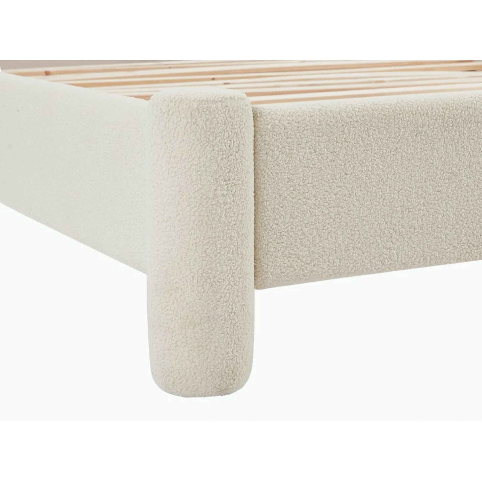 Lifely Zach Boucle Bed Base, Off-White