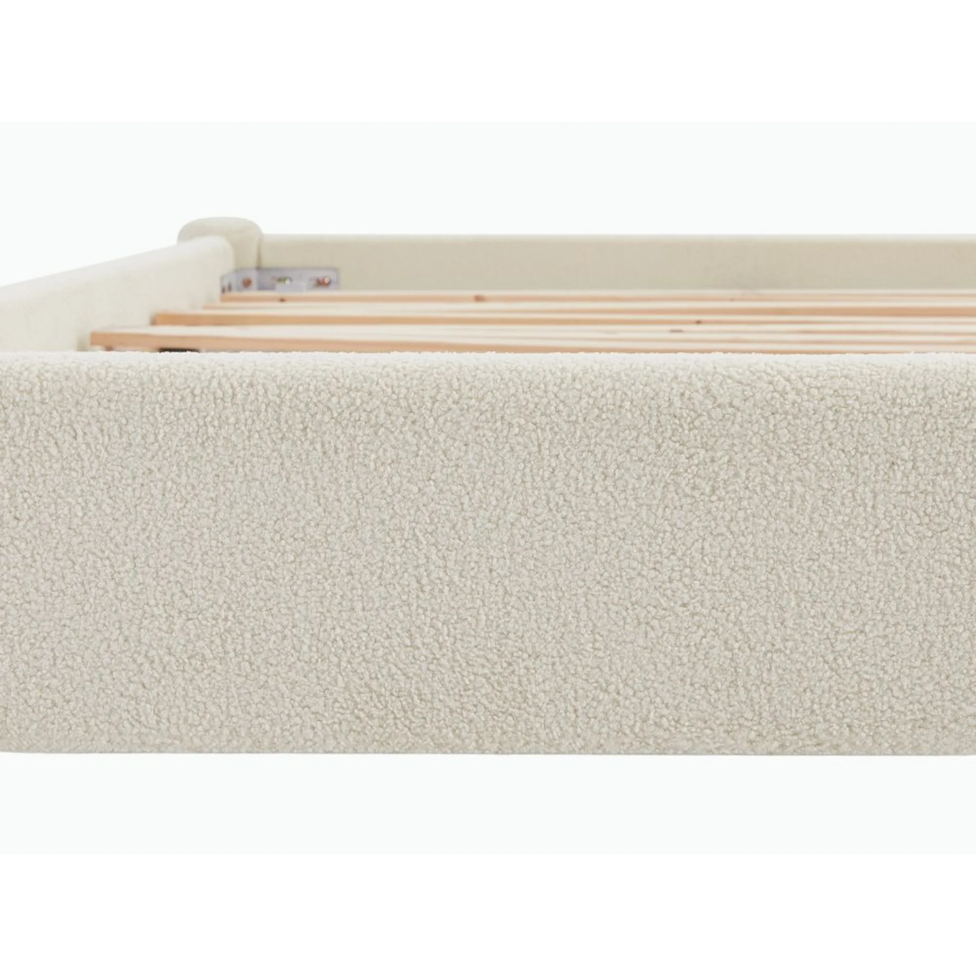 Lifely Zach Boucle Bed Base, Off-White