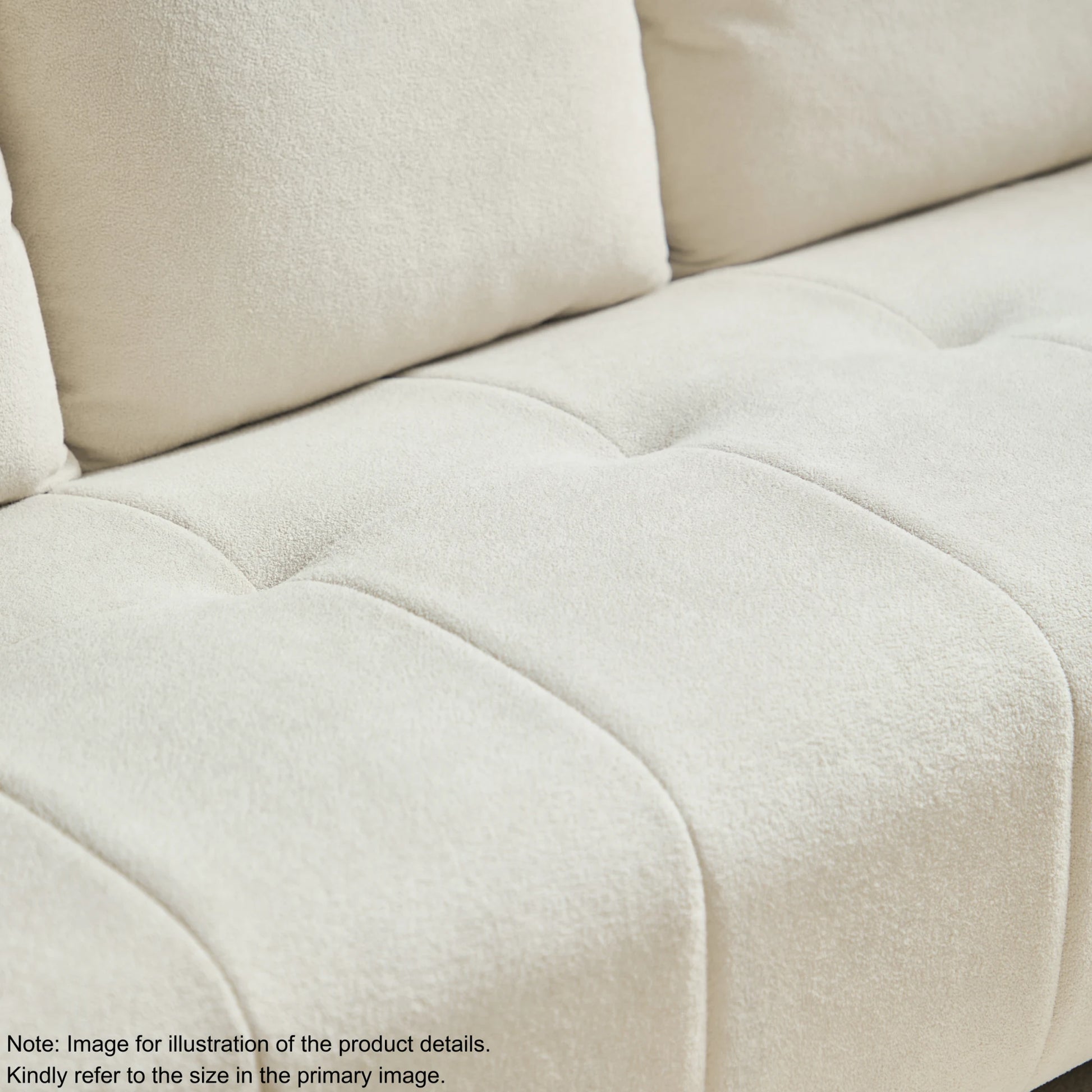 Linspire Aero 2-Seater Boucle Sofa, Off-White