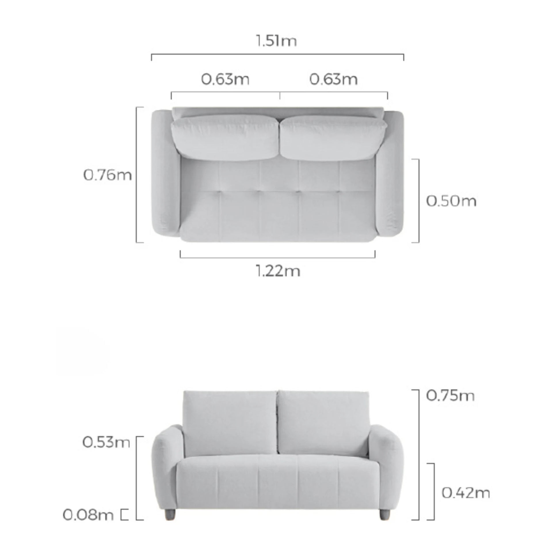 Linspire Aero 2-Seater Boucle Sofa, Off-White