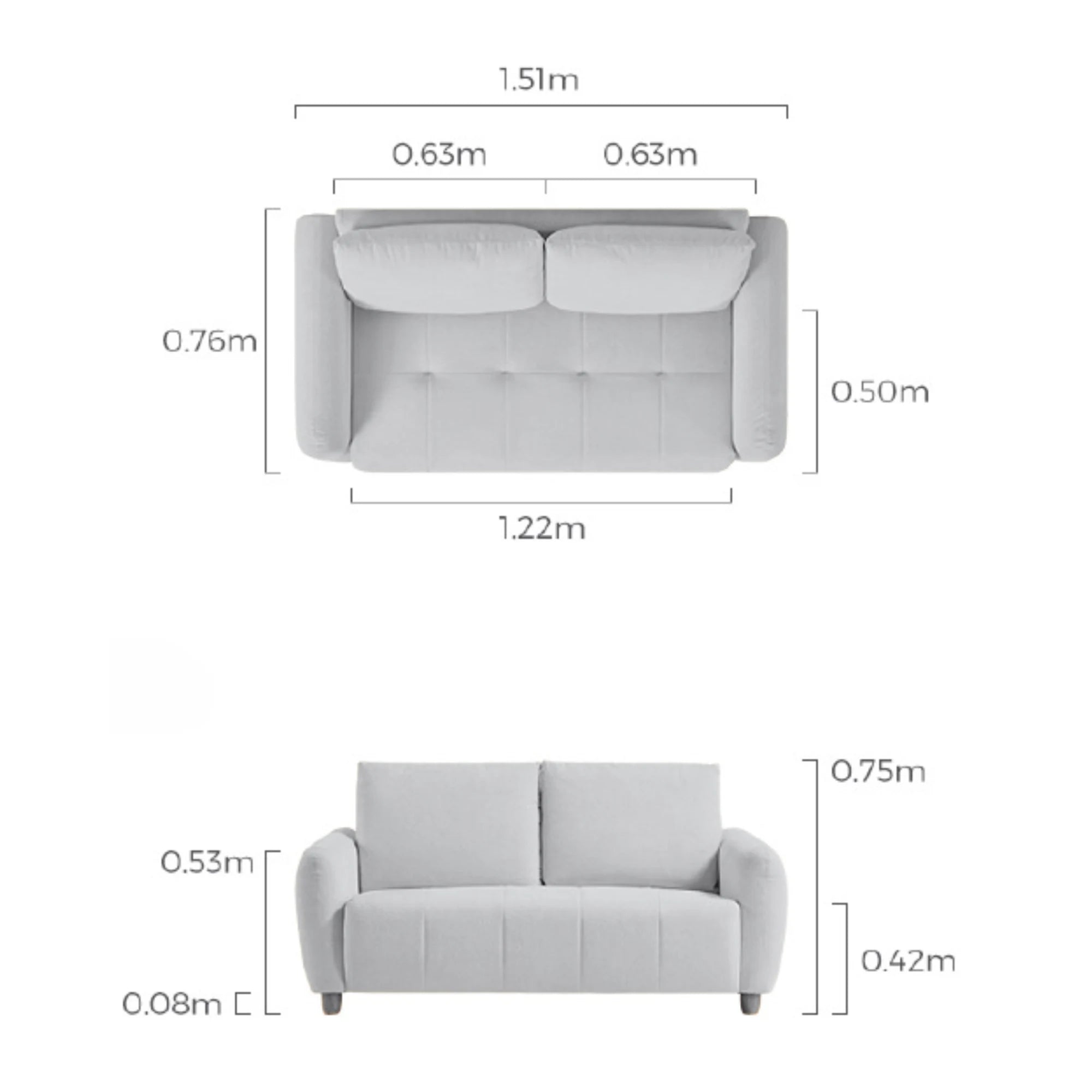 Linspire Aero 2-Seater Boucle Sofa, Off-White
