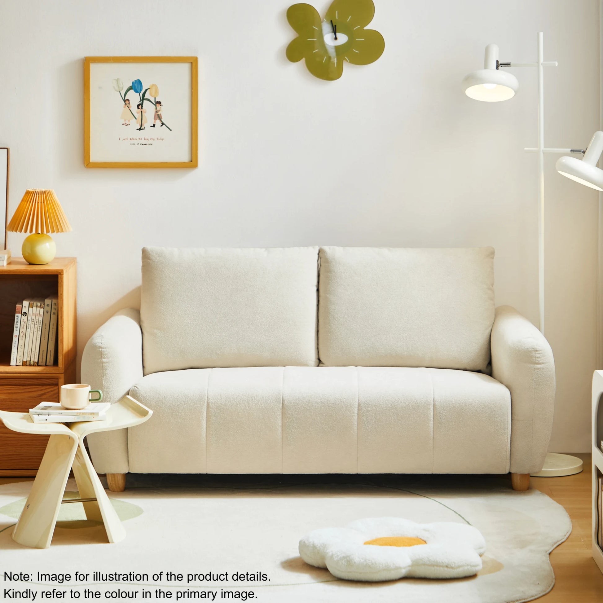 Linspire Aero 2-Seater Boucle Sofa, Beige