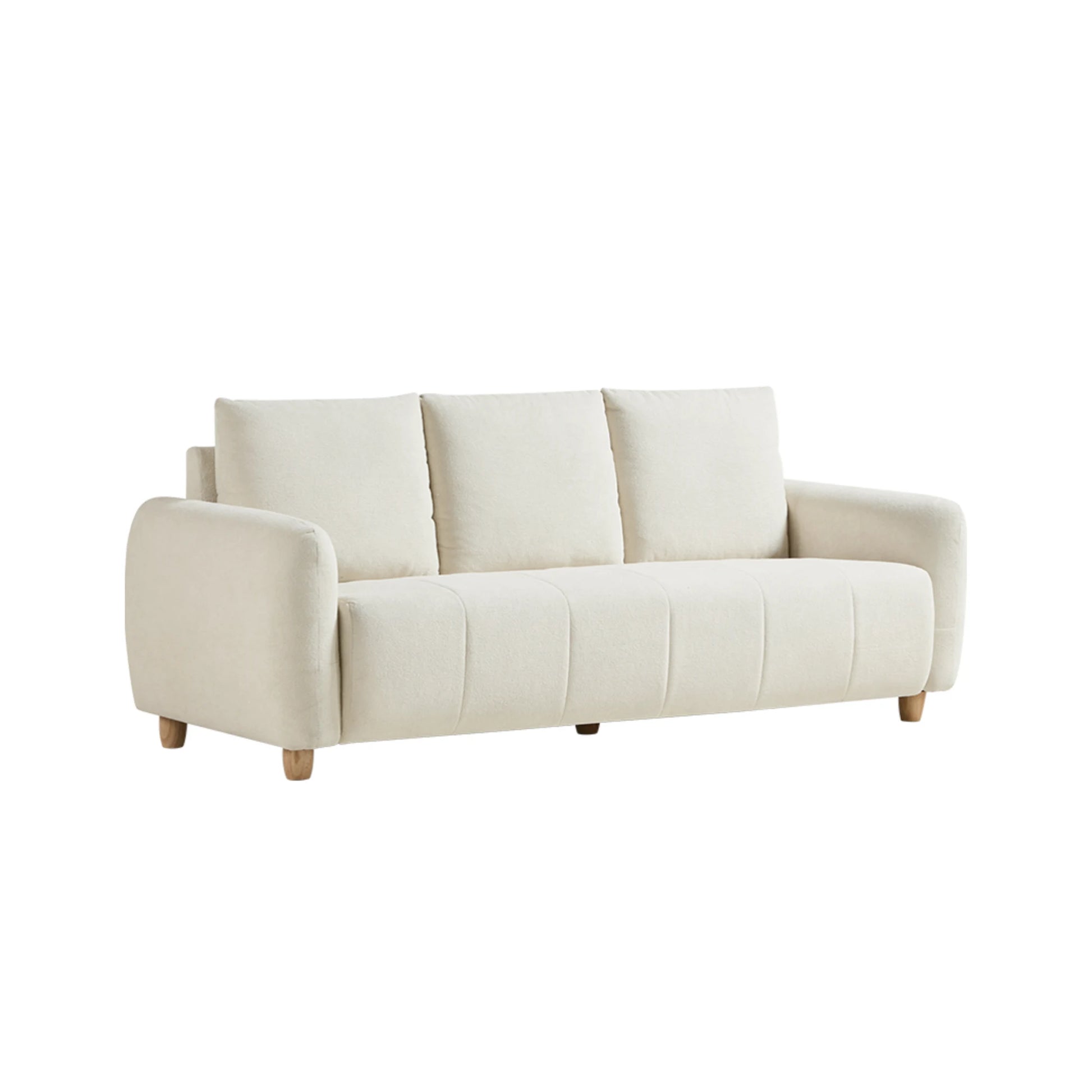 Linspire Aero 3-Seater Boucle Sofa, Off-White