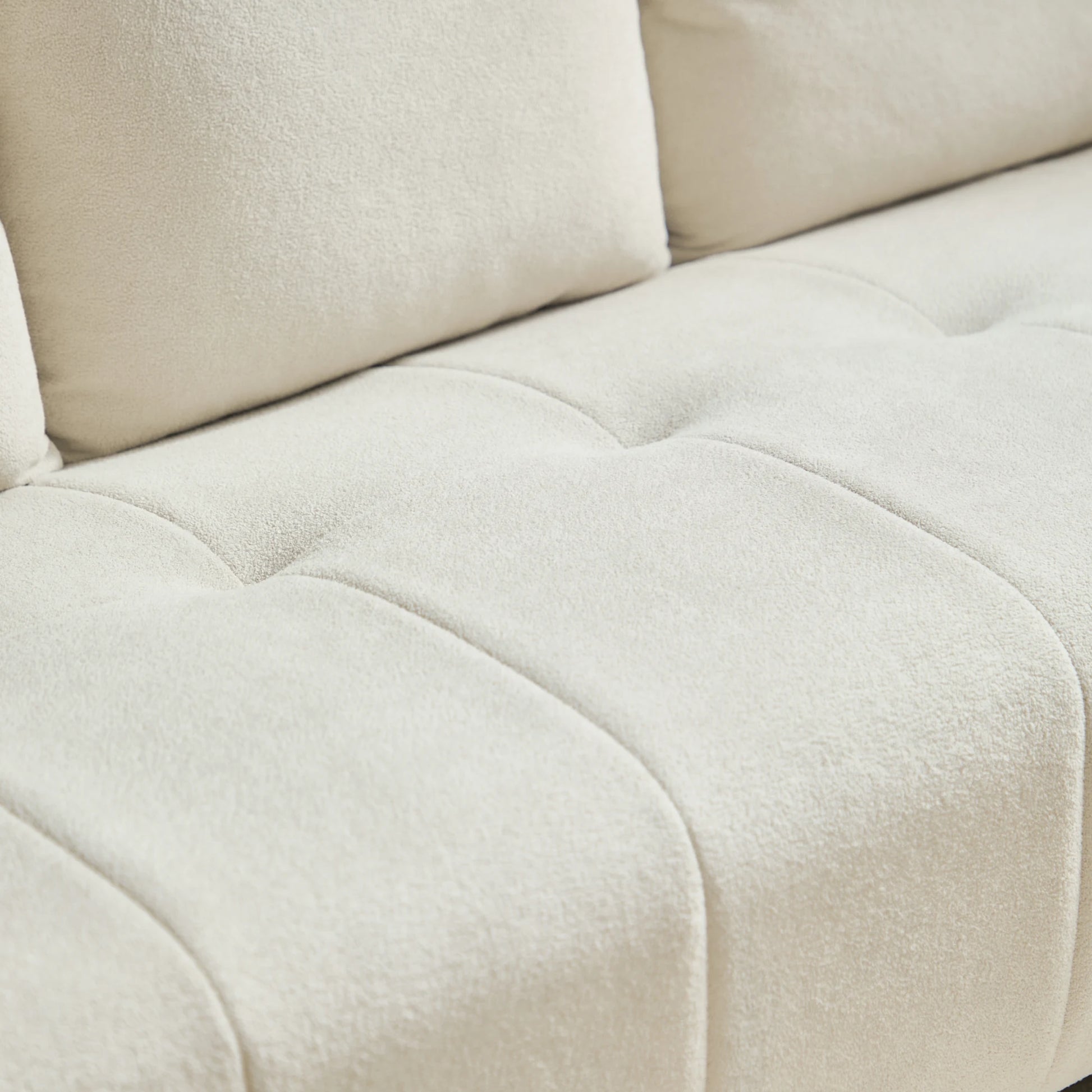 Linspire Aero 3-Seater Boucle Sofa, Off-White