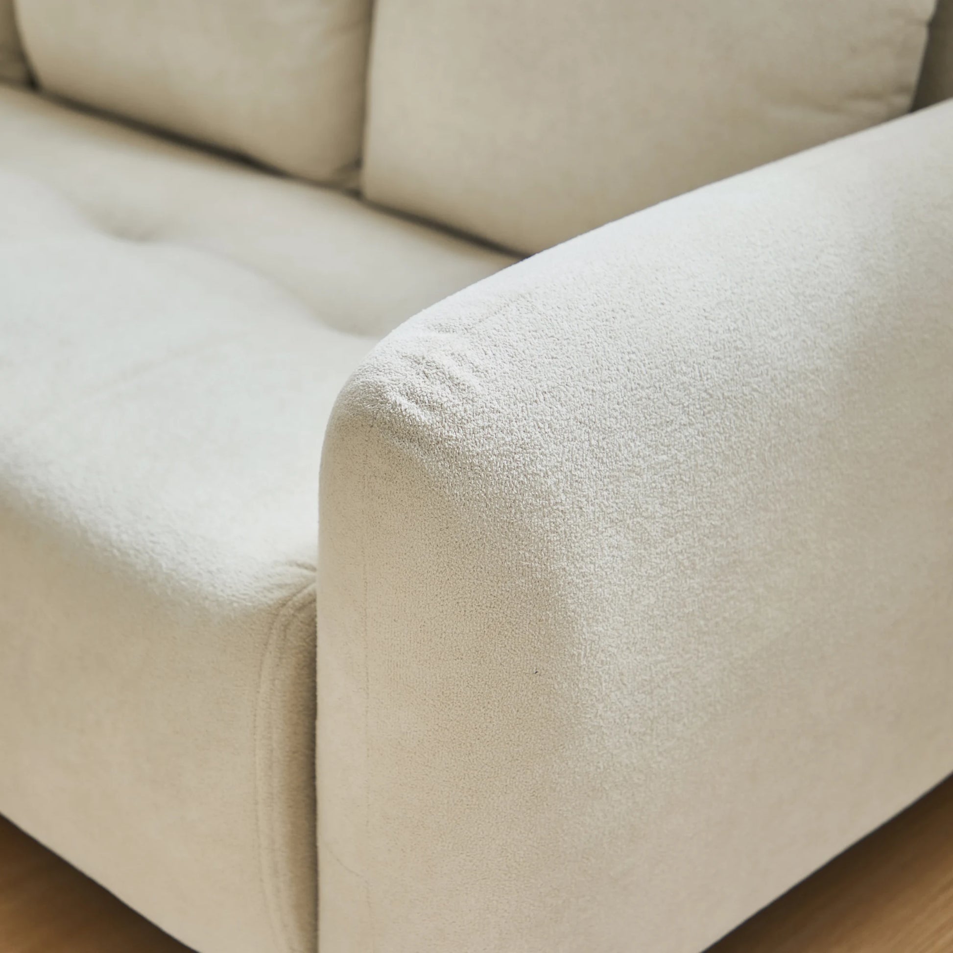 Linspire Aero 3-Seater Boucle Sofa, Off-White