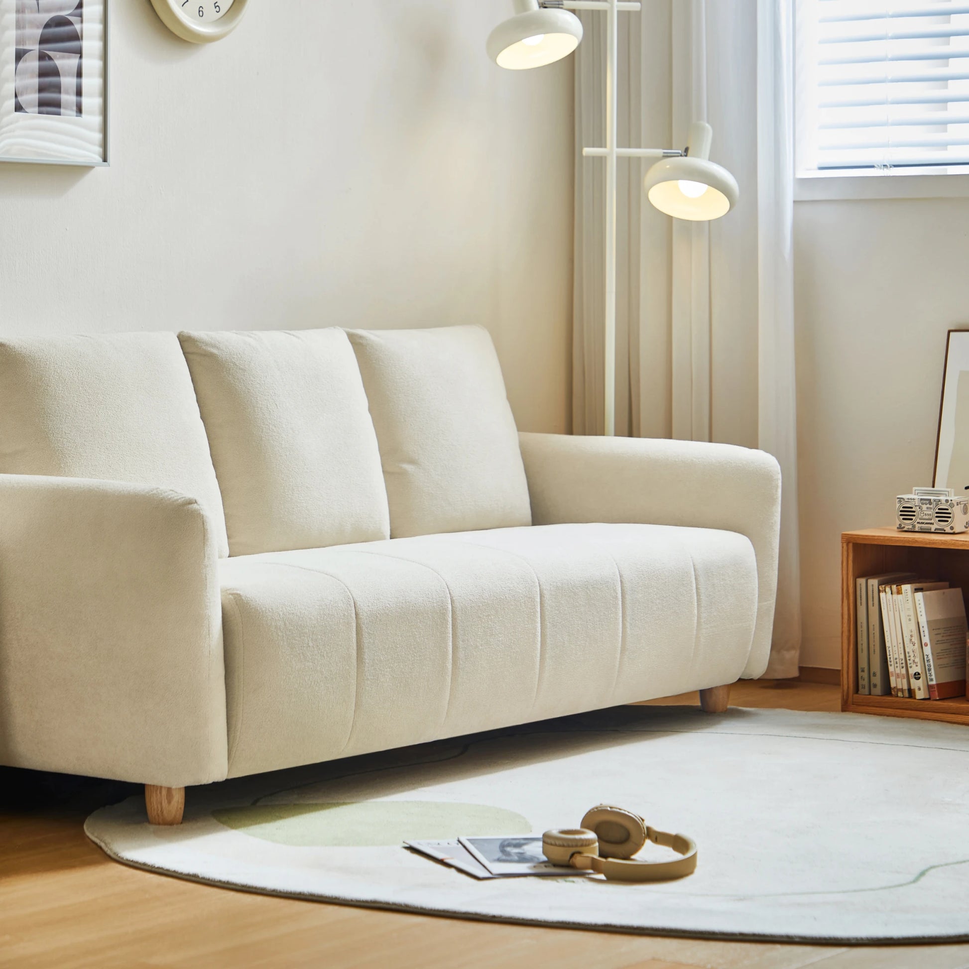 Linspire Aero 3-Seater Boucle Sofa, Off-White