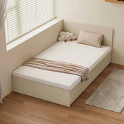 Linspire Lattice Bed Frame With Drawers, Light Grey