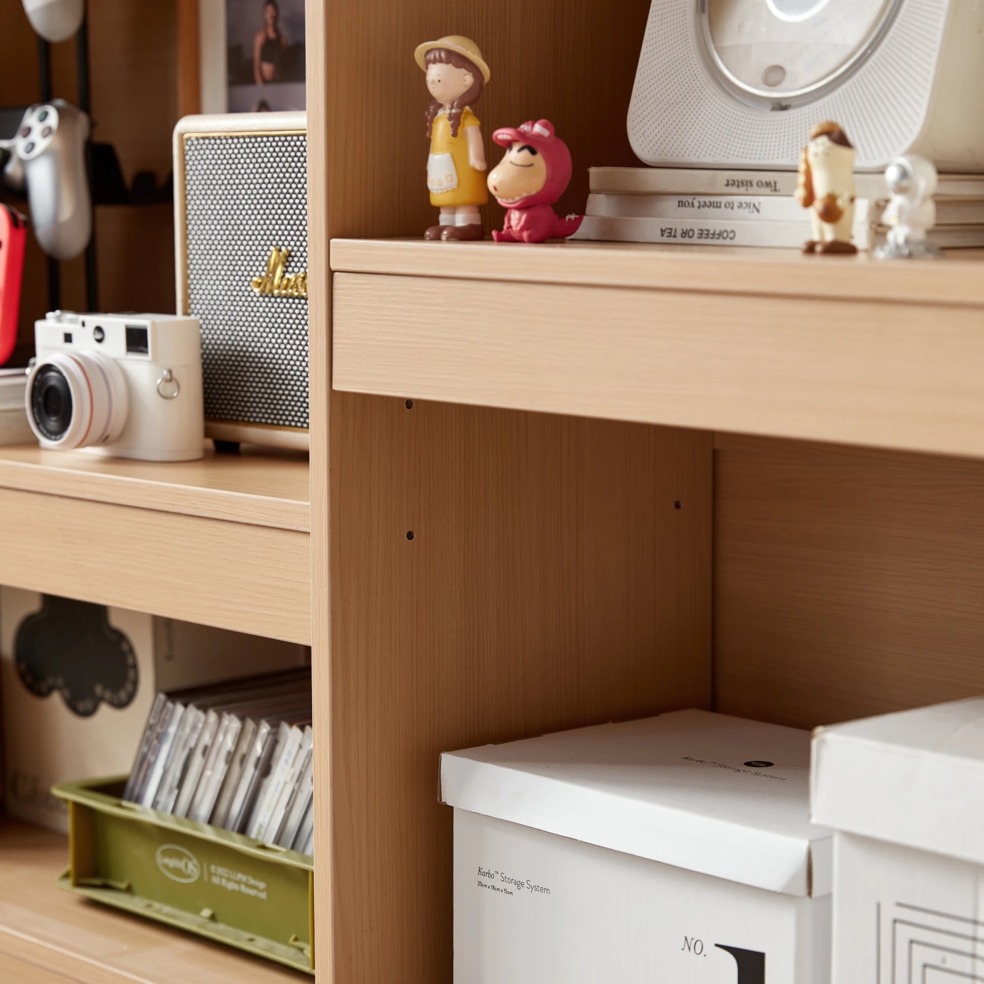 Linspire Lattice Storage Cabinet, Natural Wood