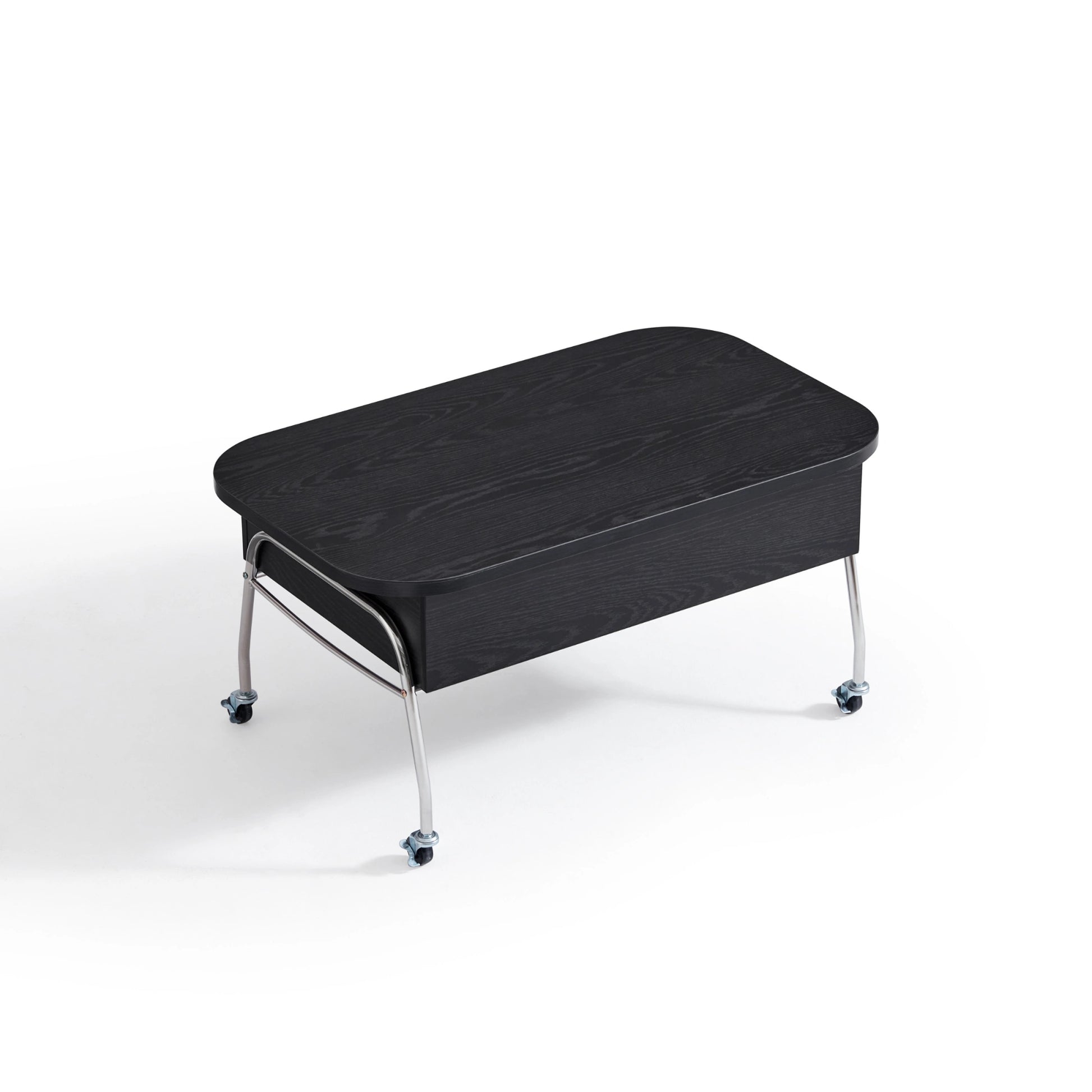 Linspire Meadow Adjustable Top Coffee Table with Casters, Black