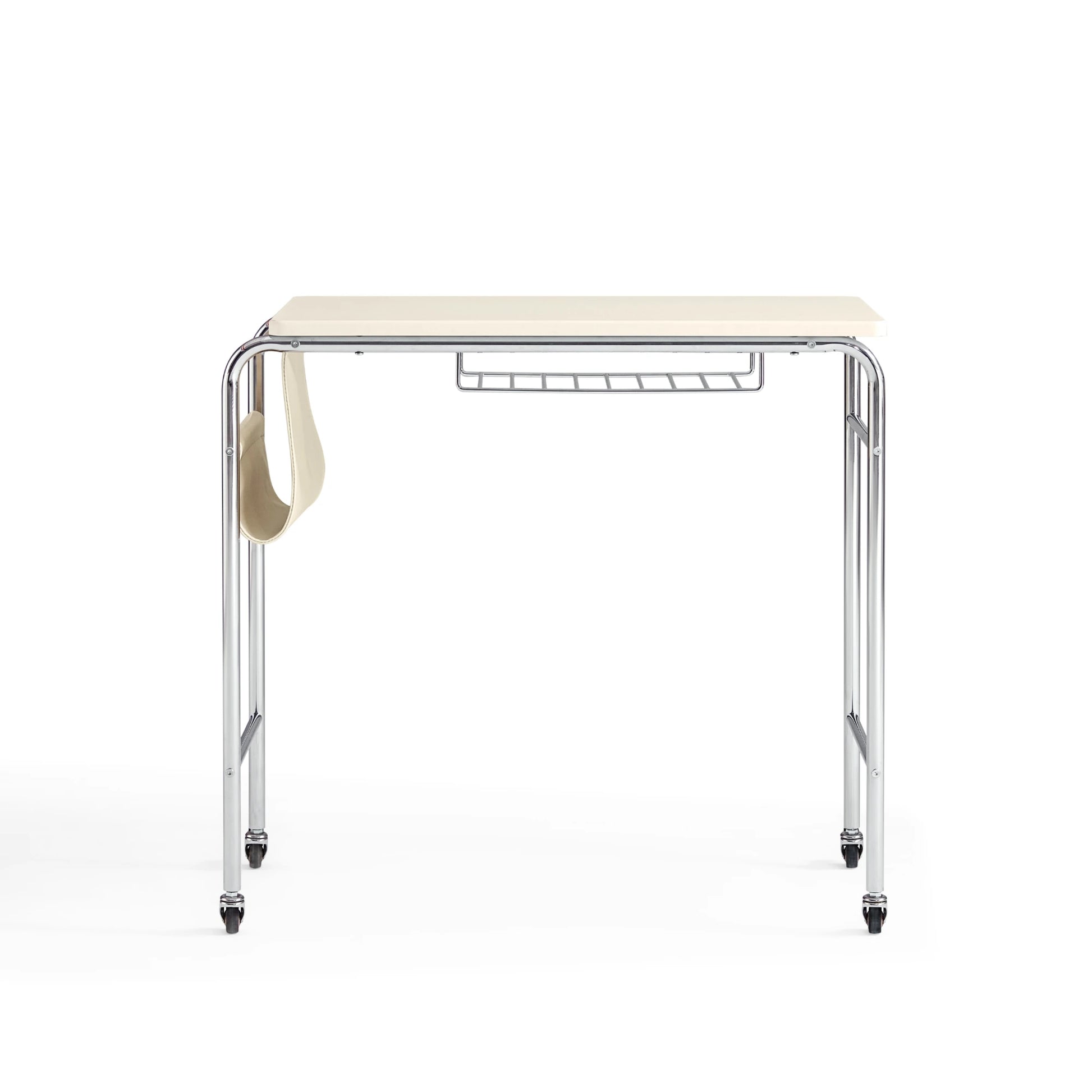 Linspire Trend Office Desk with Casters, Off-White