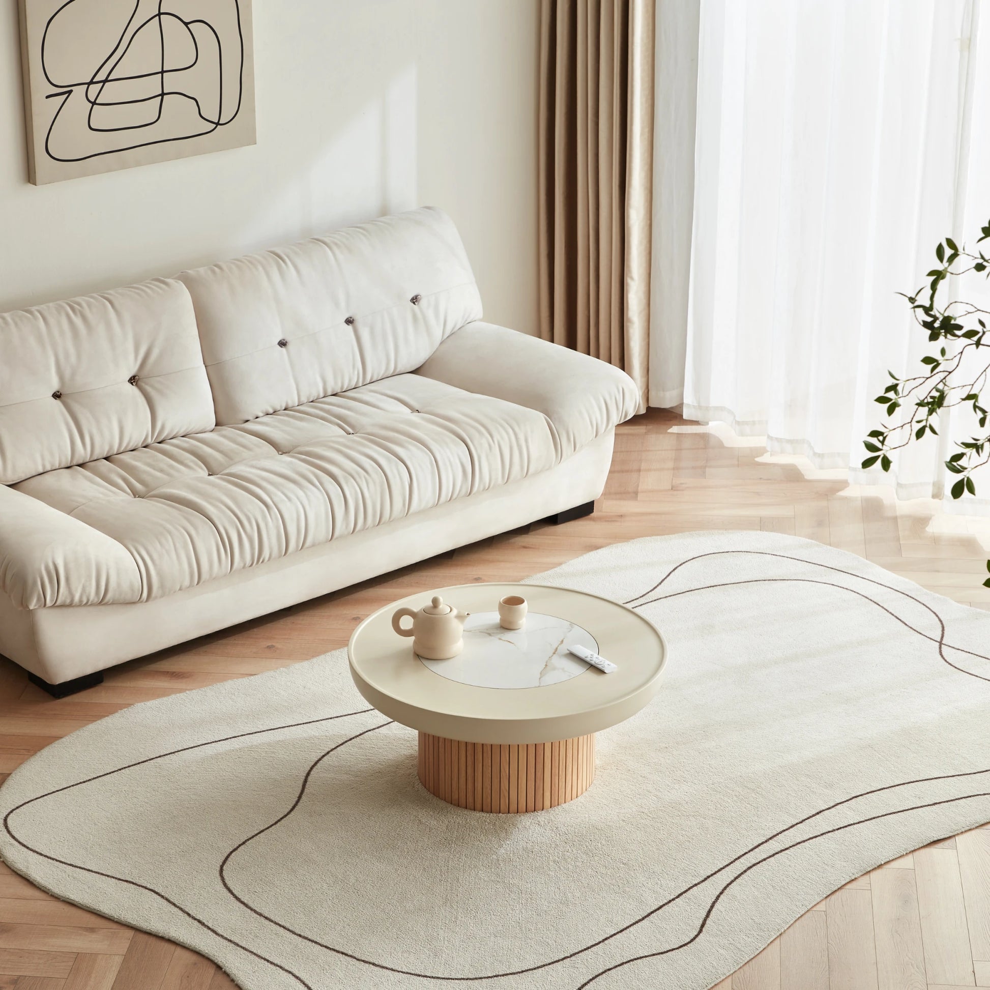Linspire Glimmer Sintered Stone Table Top Coffee Table