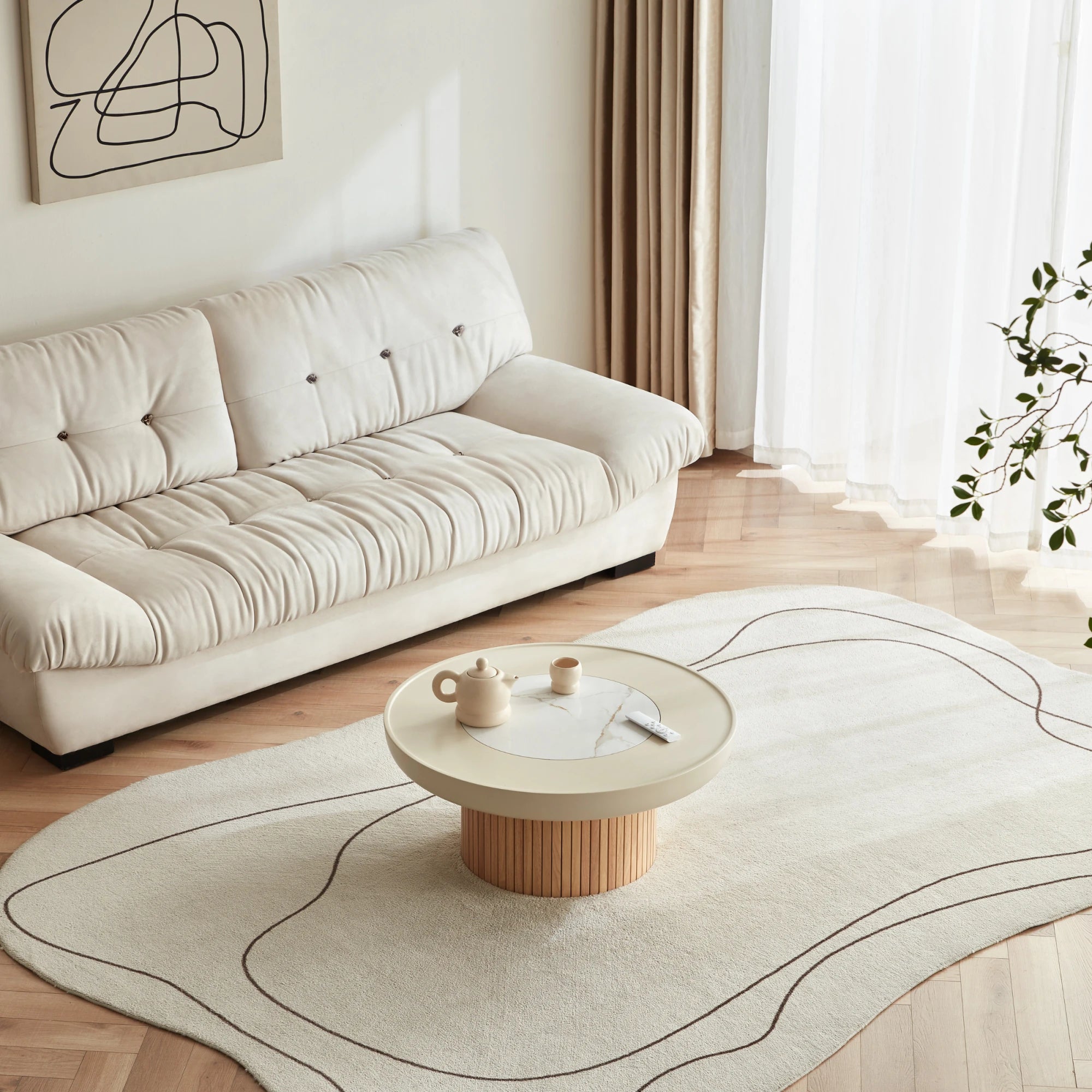 Linspire Glimmer Sintered Stone Table Top Coffee Table