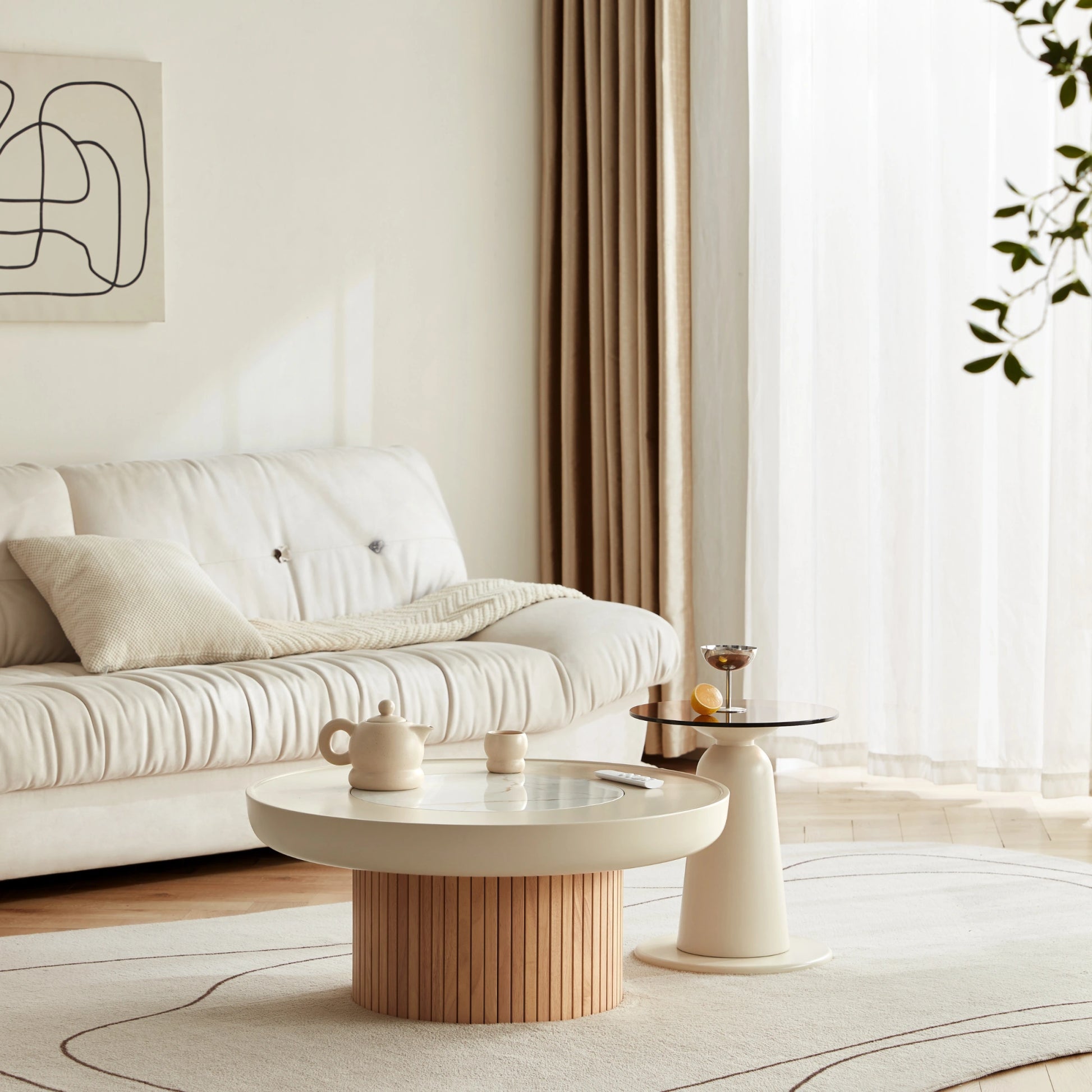 Linspire Glimmer Sintered Stone Table Top Coffee Table
